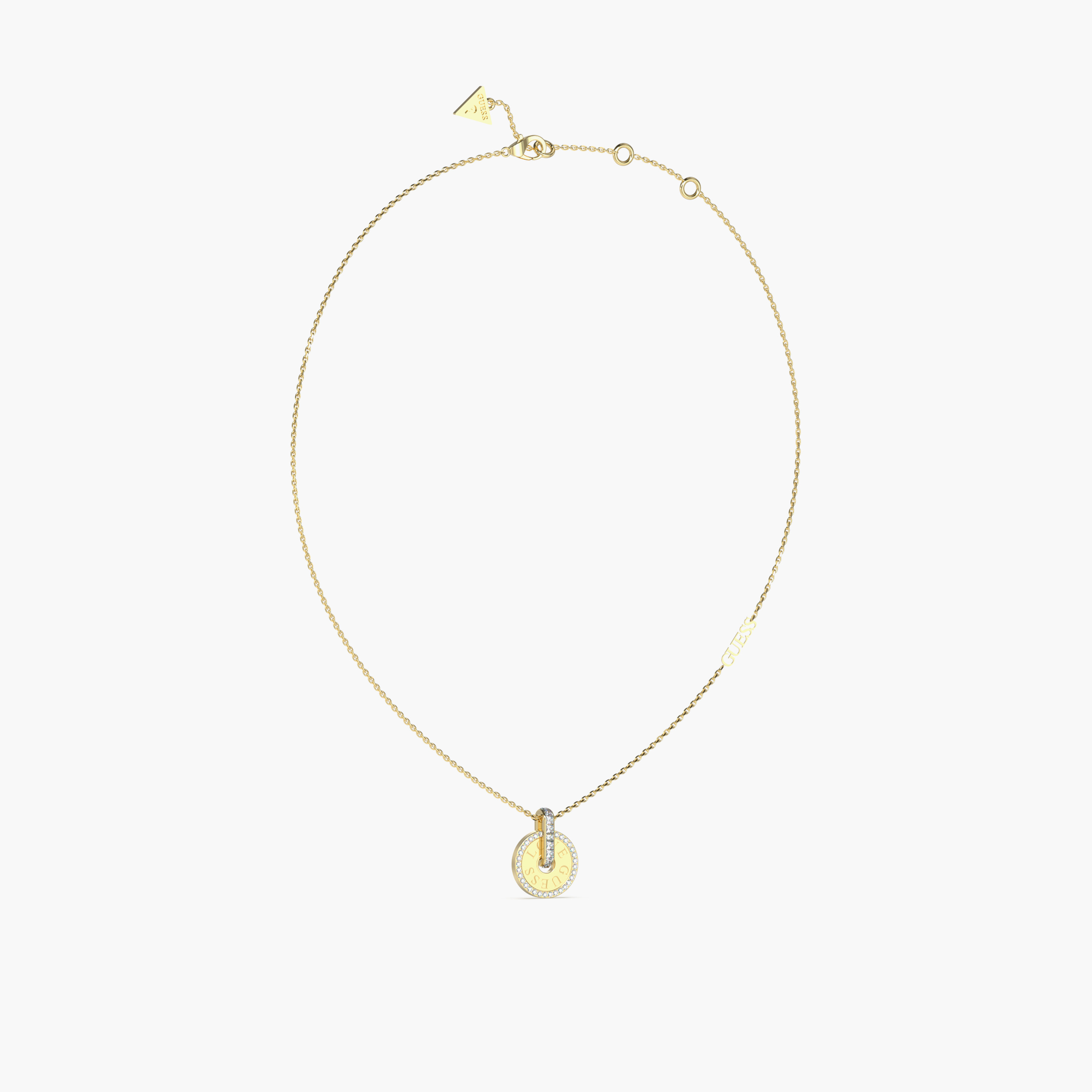 غيس- قلادة نسائية ذهبية - تعليقة Love غuess مقاس 16 - 18 بوصة من الفولاذ-women-watchesandjewellery-jewellery-necklacesandpendants-image-1