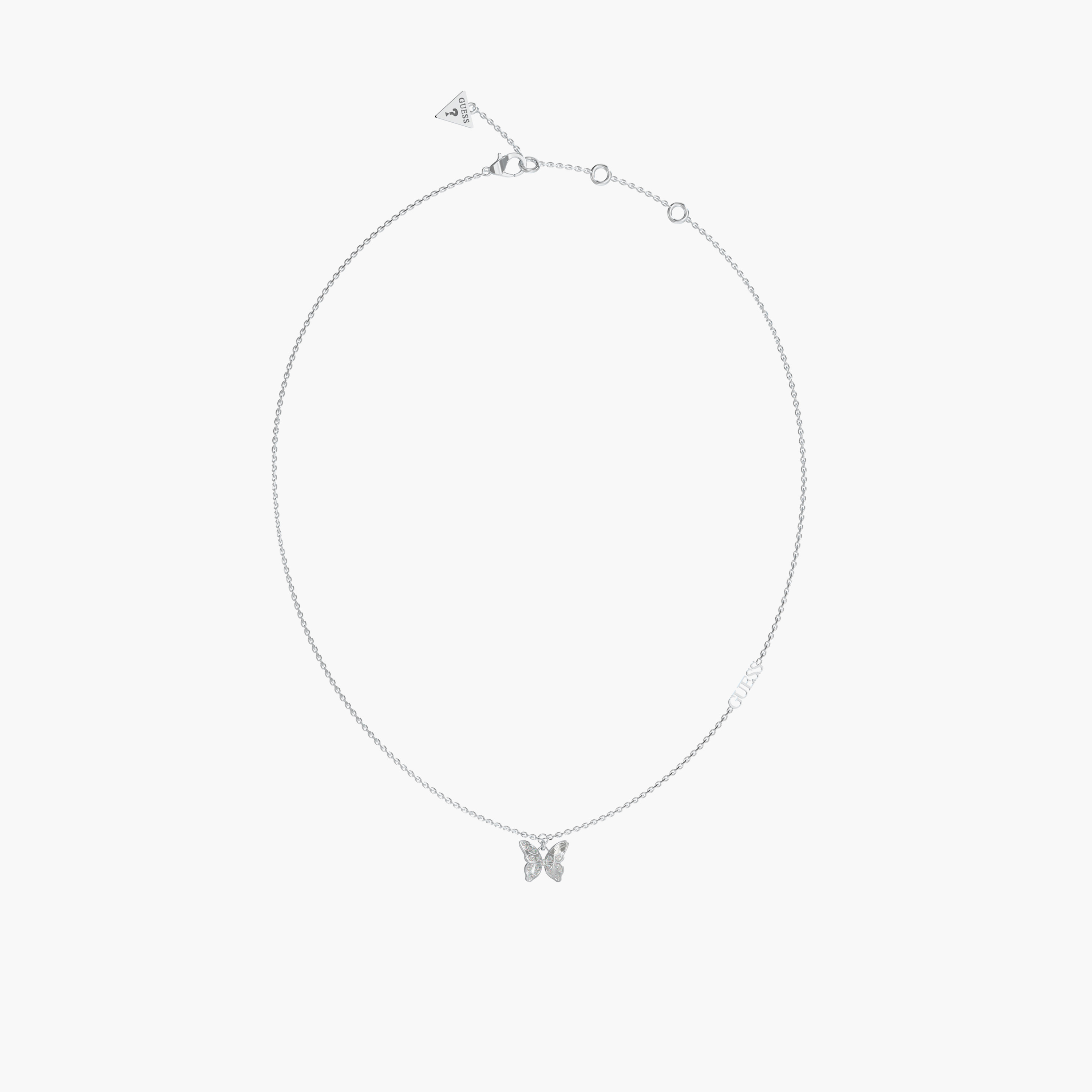غيس- قلادة نسائية من الفولاذ بمقاس 16-18 بوصة مرصعة بالفراشات-women-watchesandjewellery-jewellery-necklacesandpendants-image-1