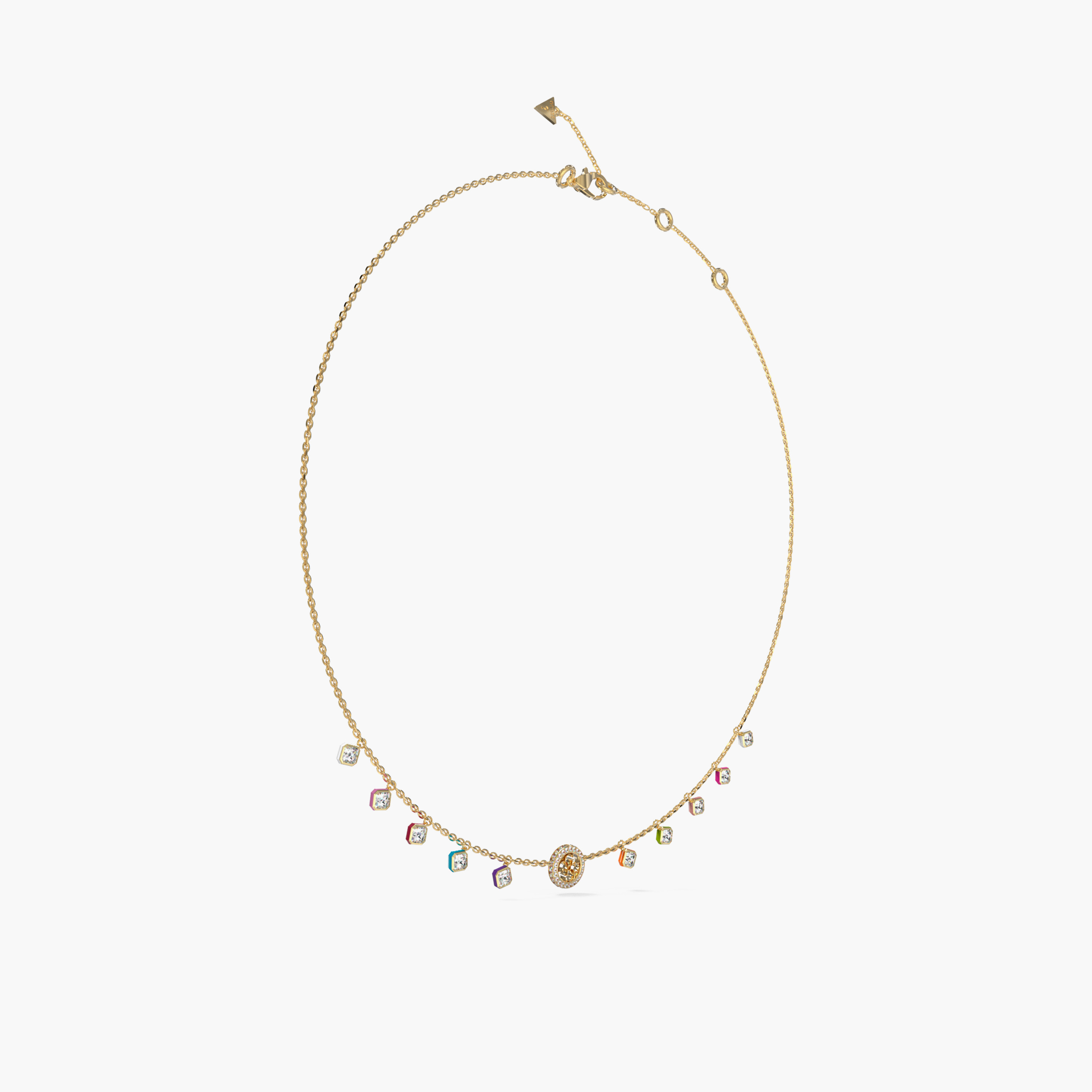 غيس- قلادة نسائية ذهبية منزلقة بقطرات ملونة مقاس 16-18 بوصة-women-watchesandjewellery-jewellery-necklacesandpendants-image-1
