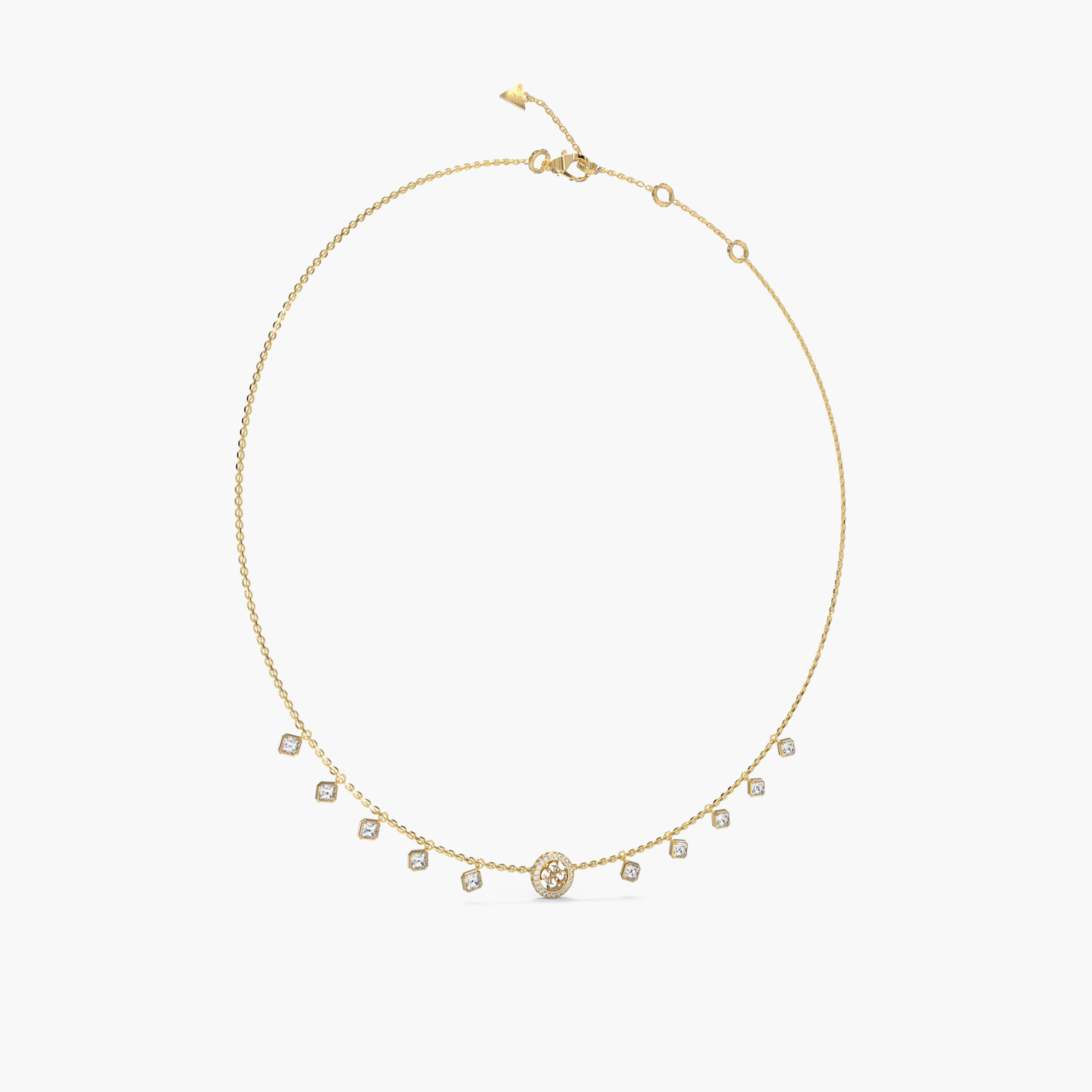 غيس- قلادة نسائية ذهبية منزلقة بقطرات شفافة مقاس 16-18 بوصة-women-watchesandjewellery-jewellery-necklacesandpendants-image-1