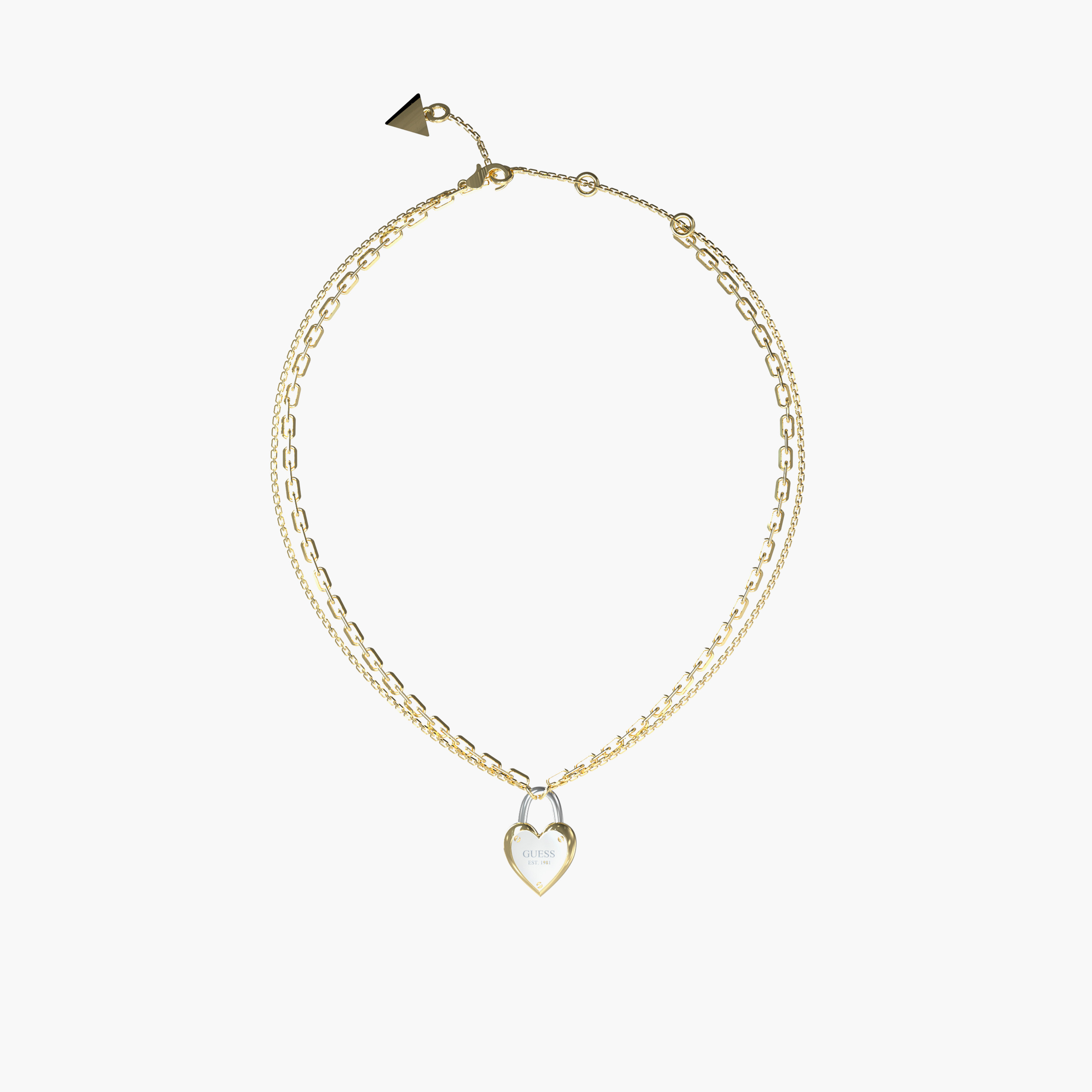 غيس- قلادة نسائية فضية - قلب مقاس 16-18 بوصة من الفولاذ-women-watchesandjewellery-jewellery-necklacesandpendants-image-1