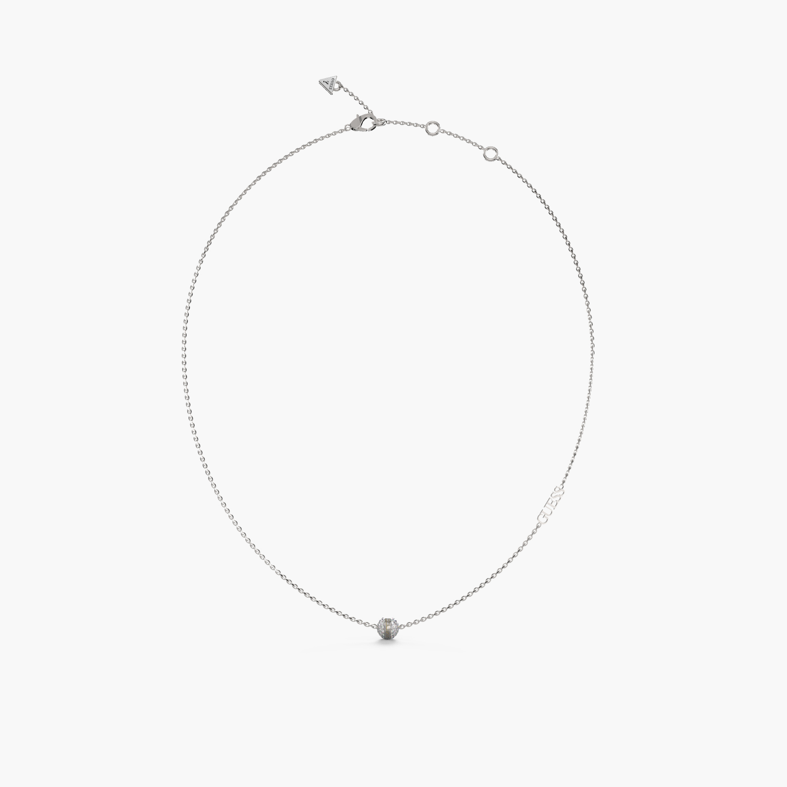 غيس- قلادة نسائية ذهبية بسلسلة مزدوجة من الفولاذ مزينة بأحجار الراين ومرصوفة-women-watchesandjewellery-jewellery-necklacesandpendants-image-1