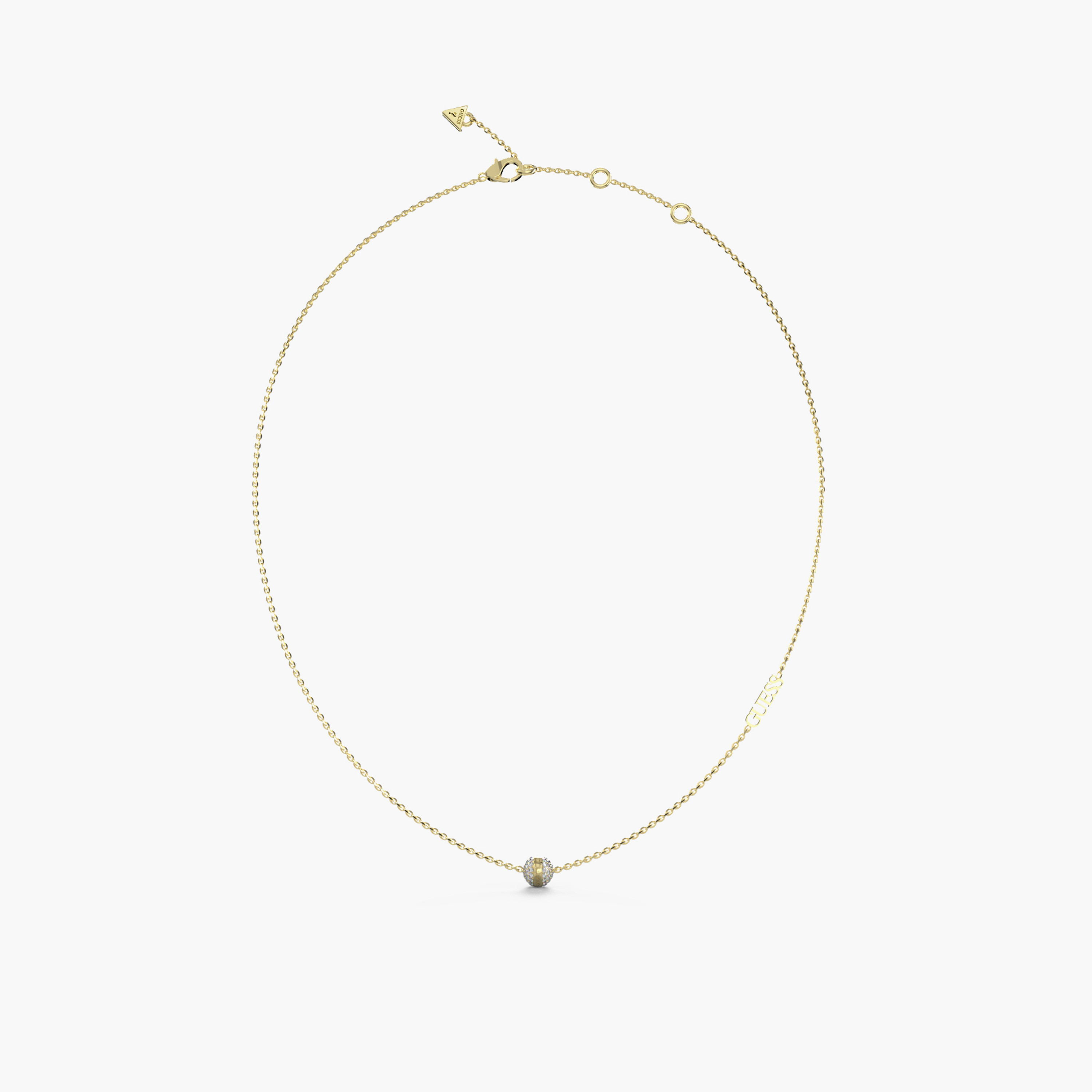 غيس- قلادة نسائية ذهبية بحبات كريستال 7 مم من الفولاذ-women-watchesandjewellery-jewellery-necklacesandpendants-image-1