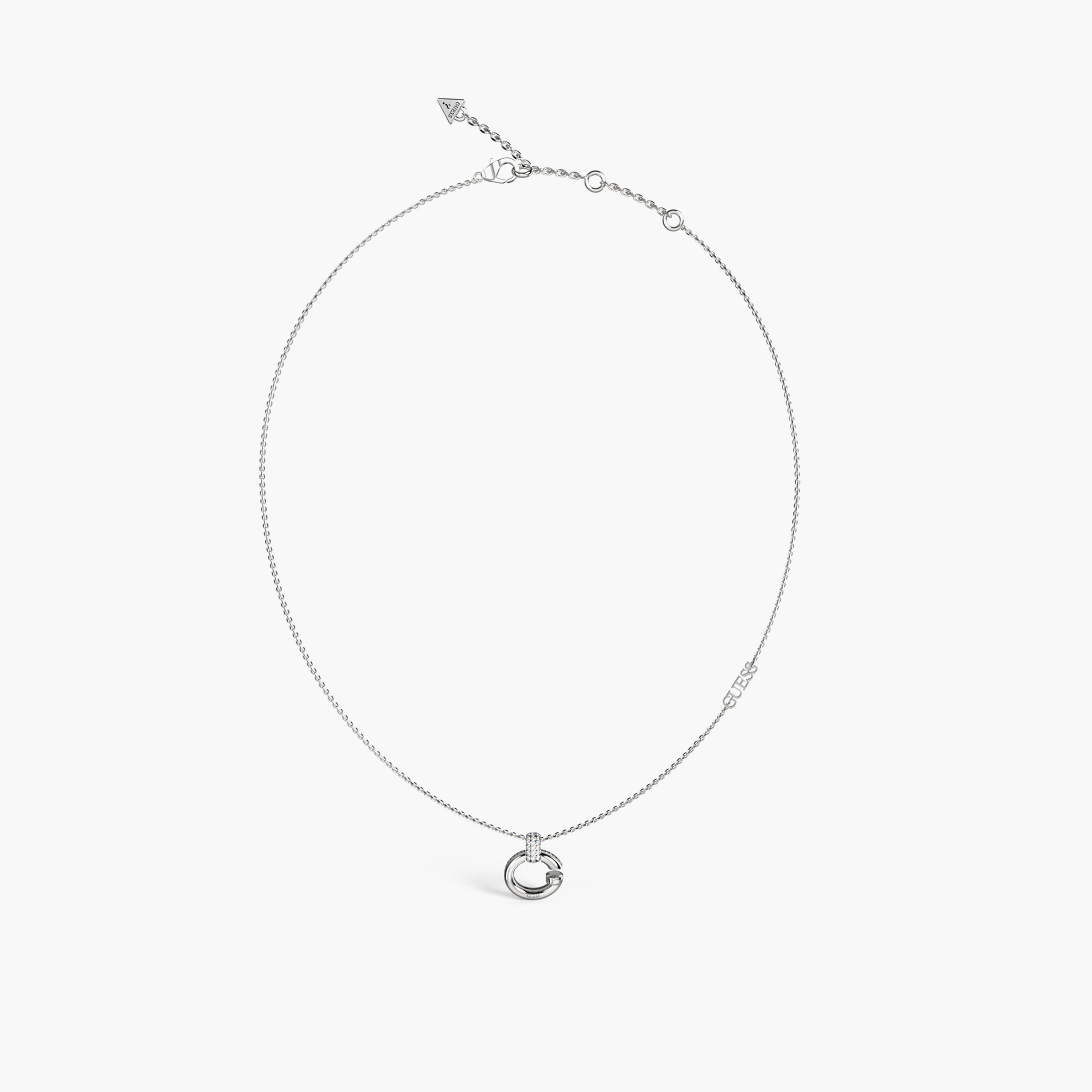 غيس- قلادة نسائية من الفولاذ والكريستال بشعار غ مقاس 16-18 بوصة-women-watchesandjewellery-jewellery-necklacesandpendants-image-1