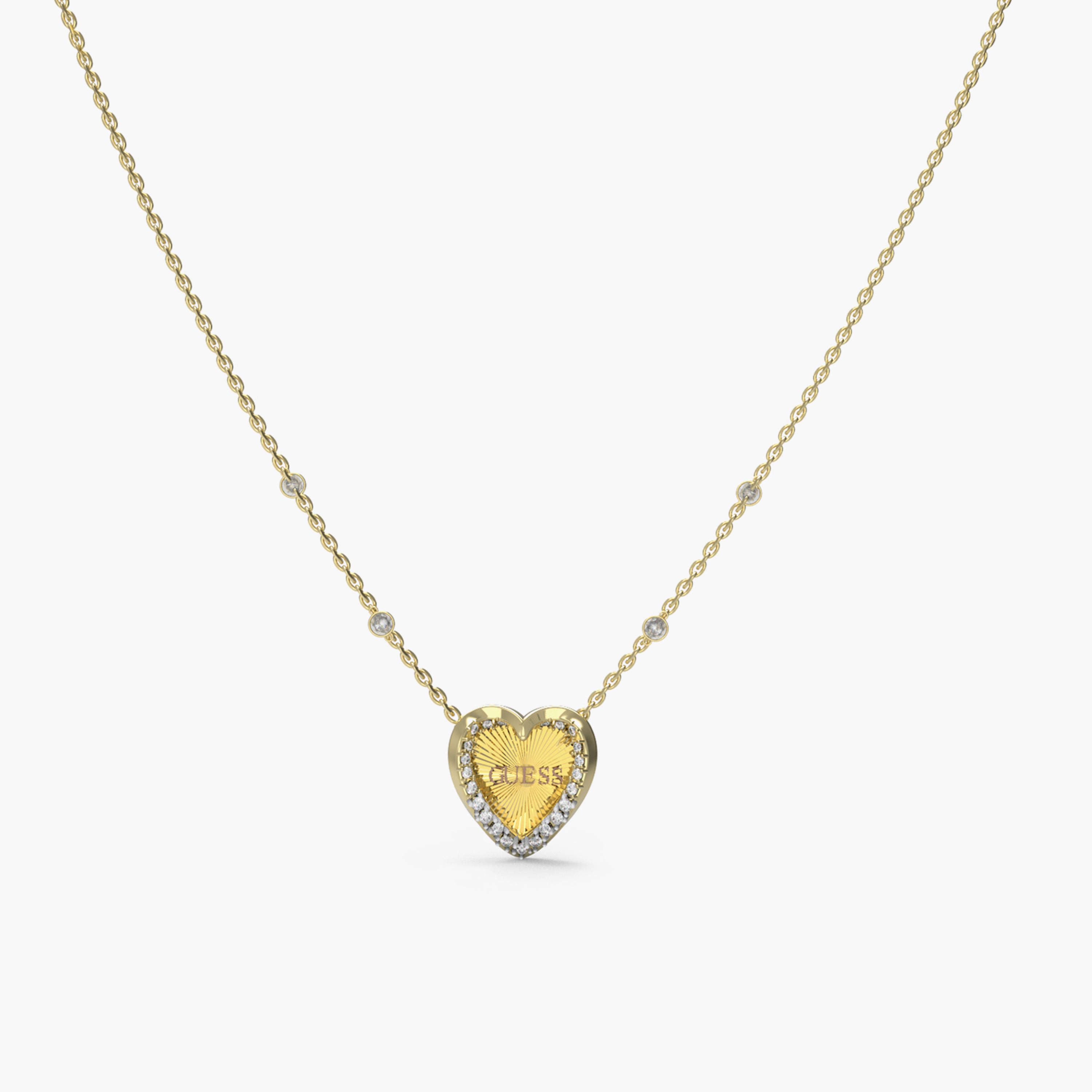 غيس- قلادة نسائية ذهبية - قلب من مون أمور مقاس 16-18 بوصة-women-watchesandjewellery-jewellery-necklacesandpendants-image-1