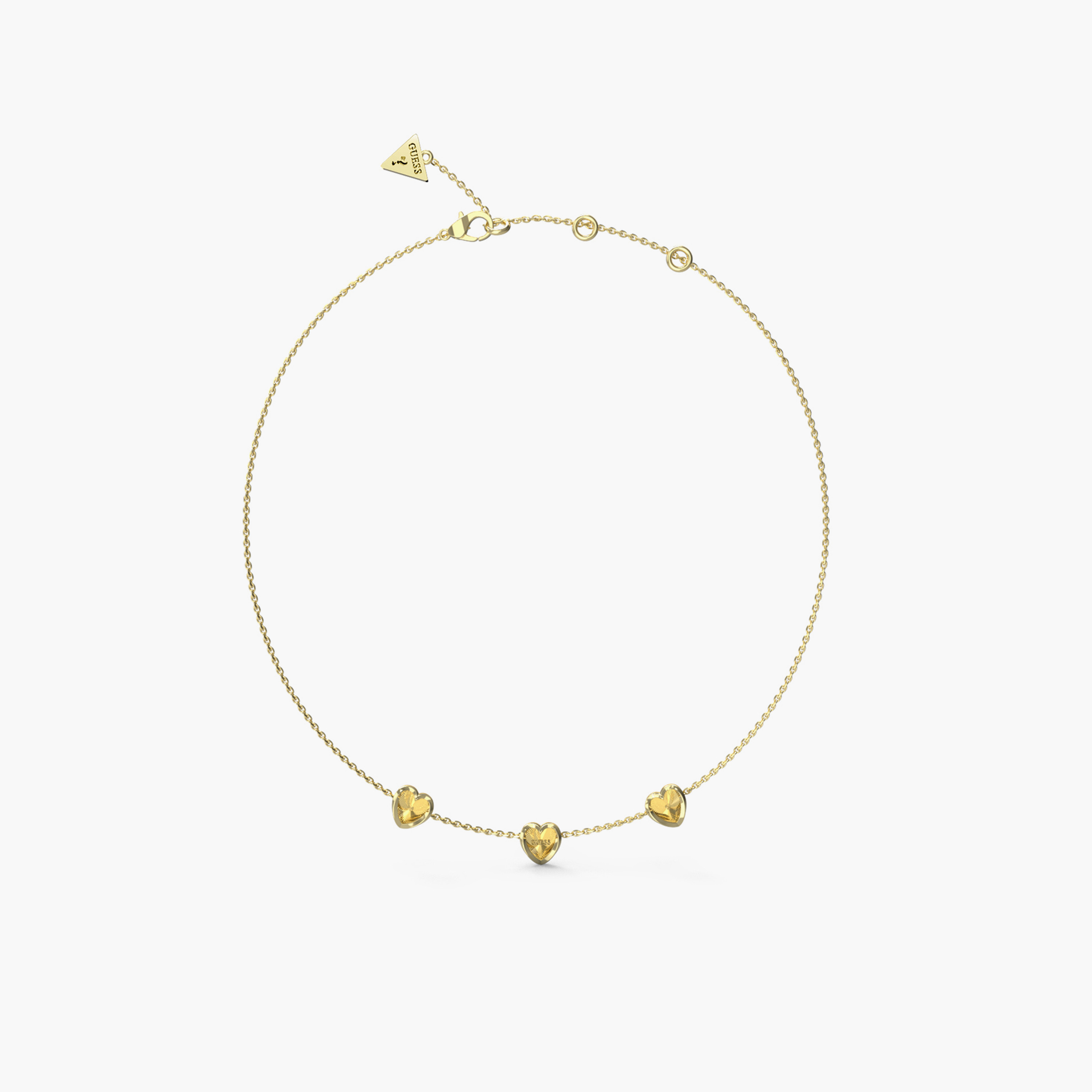 Guess Women's 16-18'' Multi Heart Gold Necklace Steel-women-watchesandjewellery-jewellery-necklacesandpendants-image-1