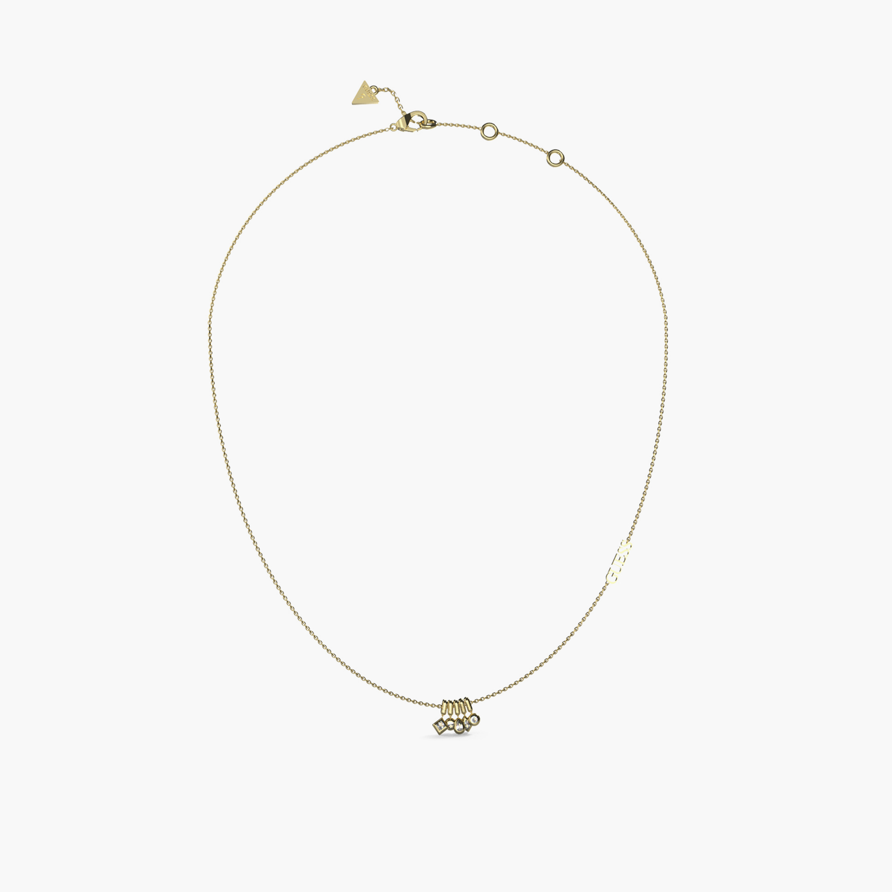غيس- قلادة نسائية فضية - تعليقة متعدد مقاس 16-18 بوصة من الفولاذ-women-watchesandjewellery-jewellery-necklacesandpendants-image-1