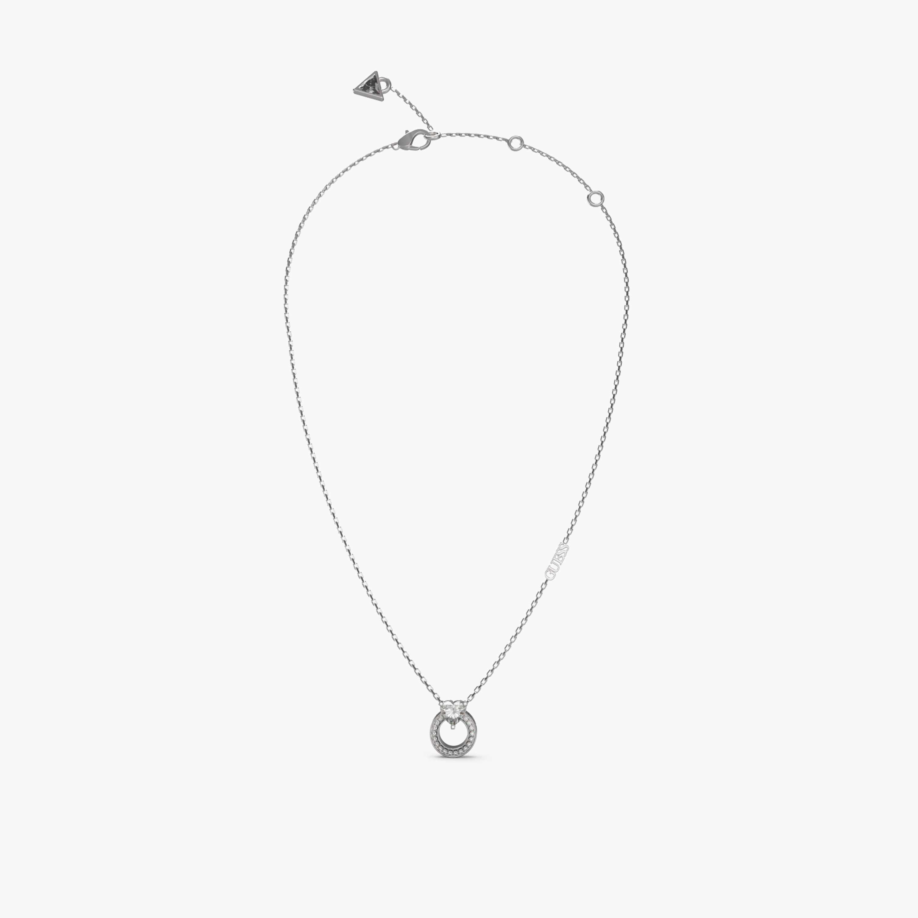غيس- قلادة نسائية ذهبية - قلب من الكريستال مقاس 16-18 بوصة من الفولاذ-women-watchesandjewellery-jewellery-necklacesandpendants-image-1