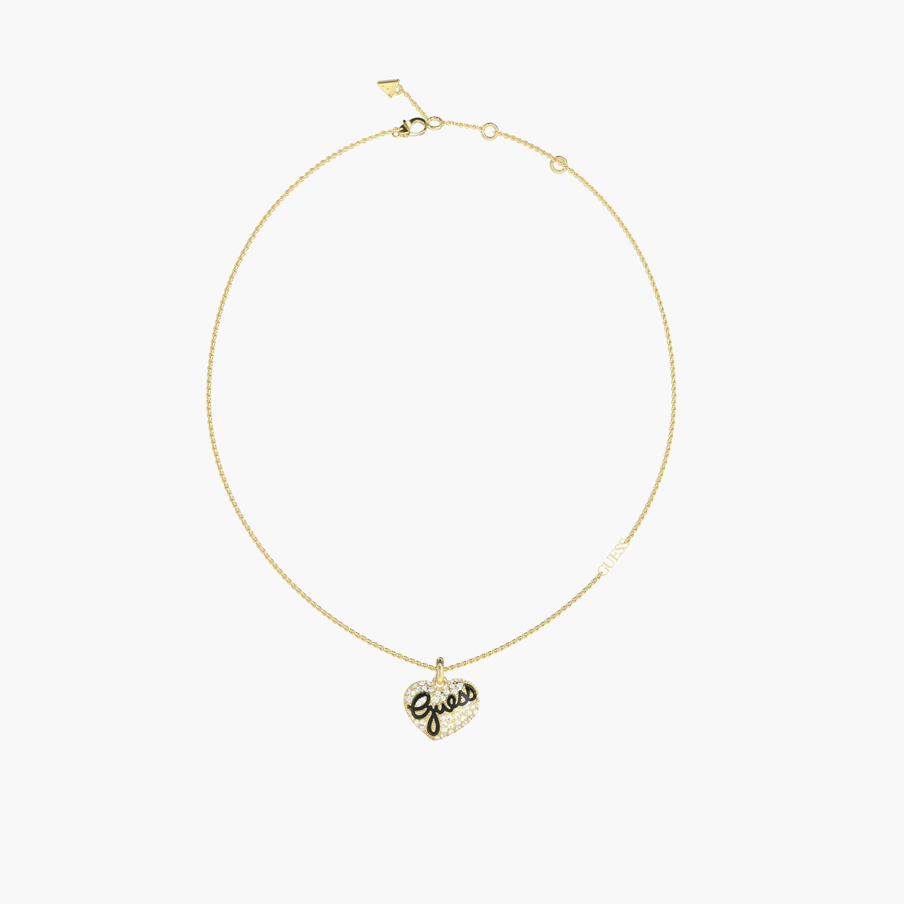 Guess Women's 16"-18" Heart Gold Necklace Steel-women-watchesandjewellery-jewellery-necklacesandpendants-image-1