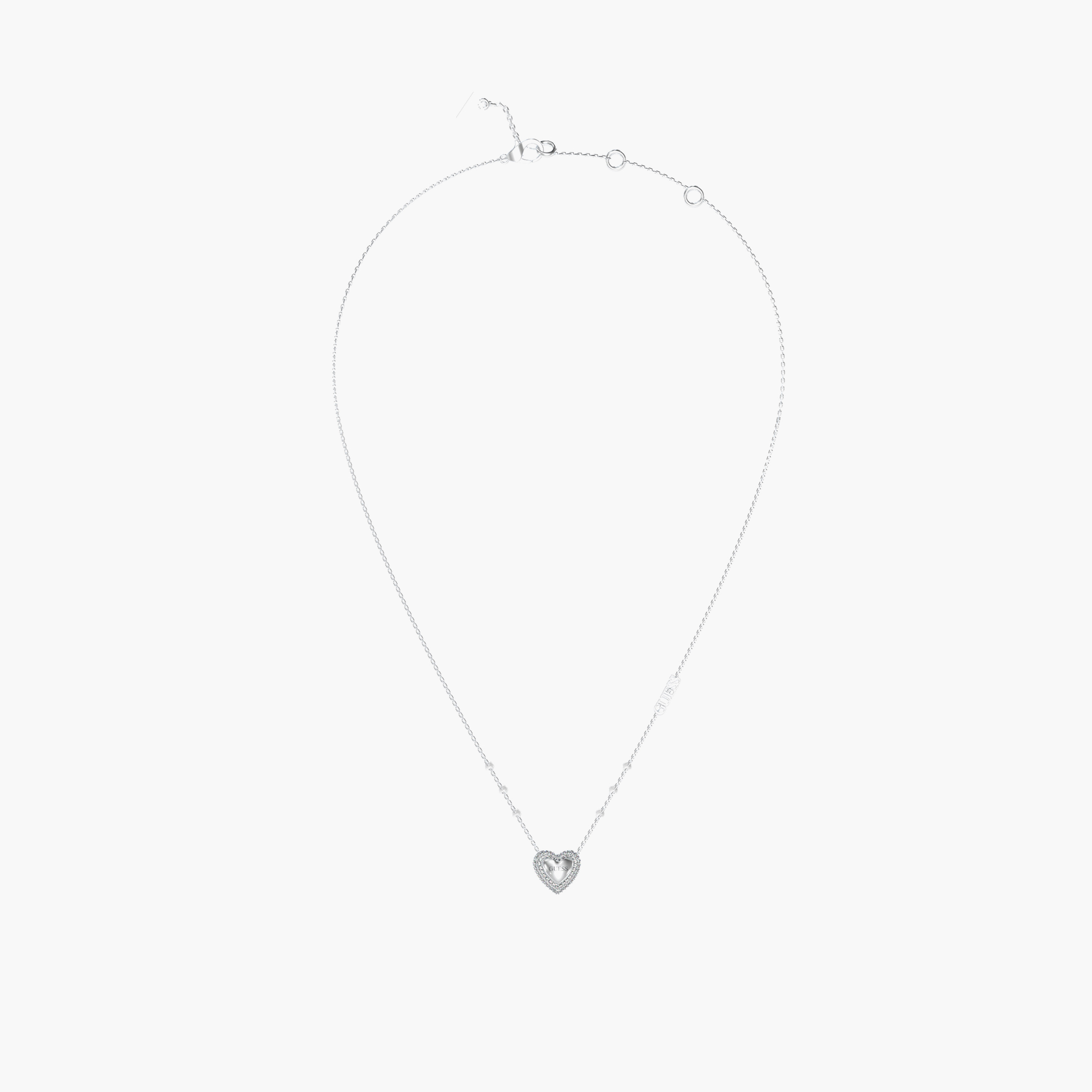 غيس- قلادة نسائية من الفولاذ - قلب مرصع بأحجار الراين مقاس 16-18 بوصة-women-watchesandjewellery-jewellery-necklacesandpendants-image-1