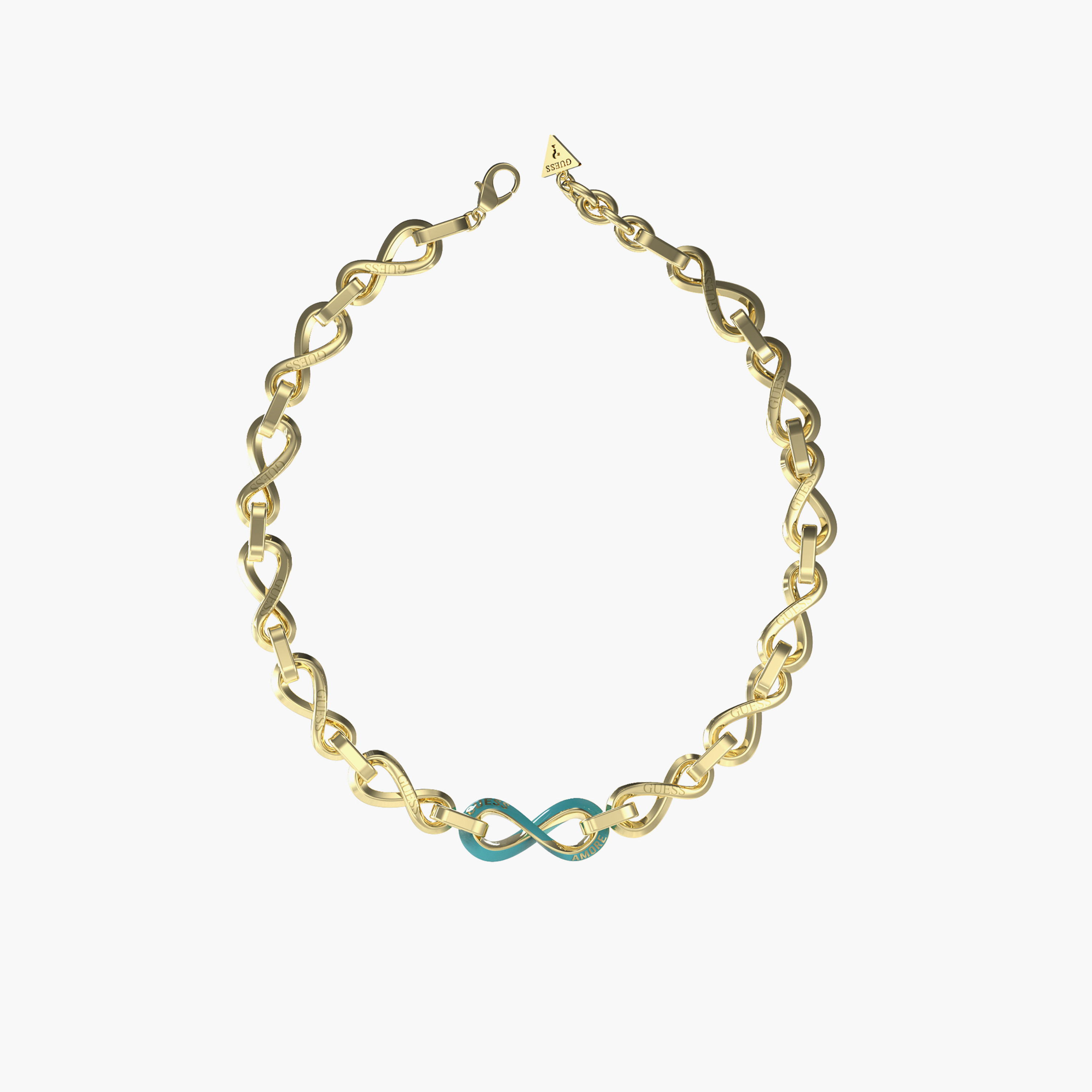 غيس- قلادة نسائية فضية - حرف S من الفولاذ مقاس 16-18 بوصة من الفولاذ-women-watchesandjewellery-jewellery-necklacesandpendants-image-1