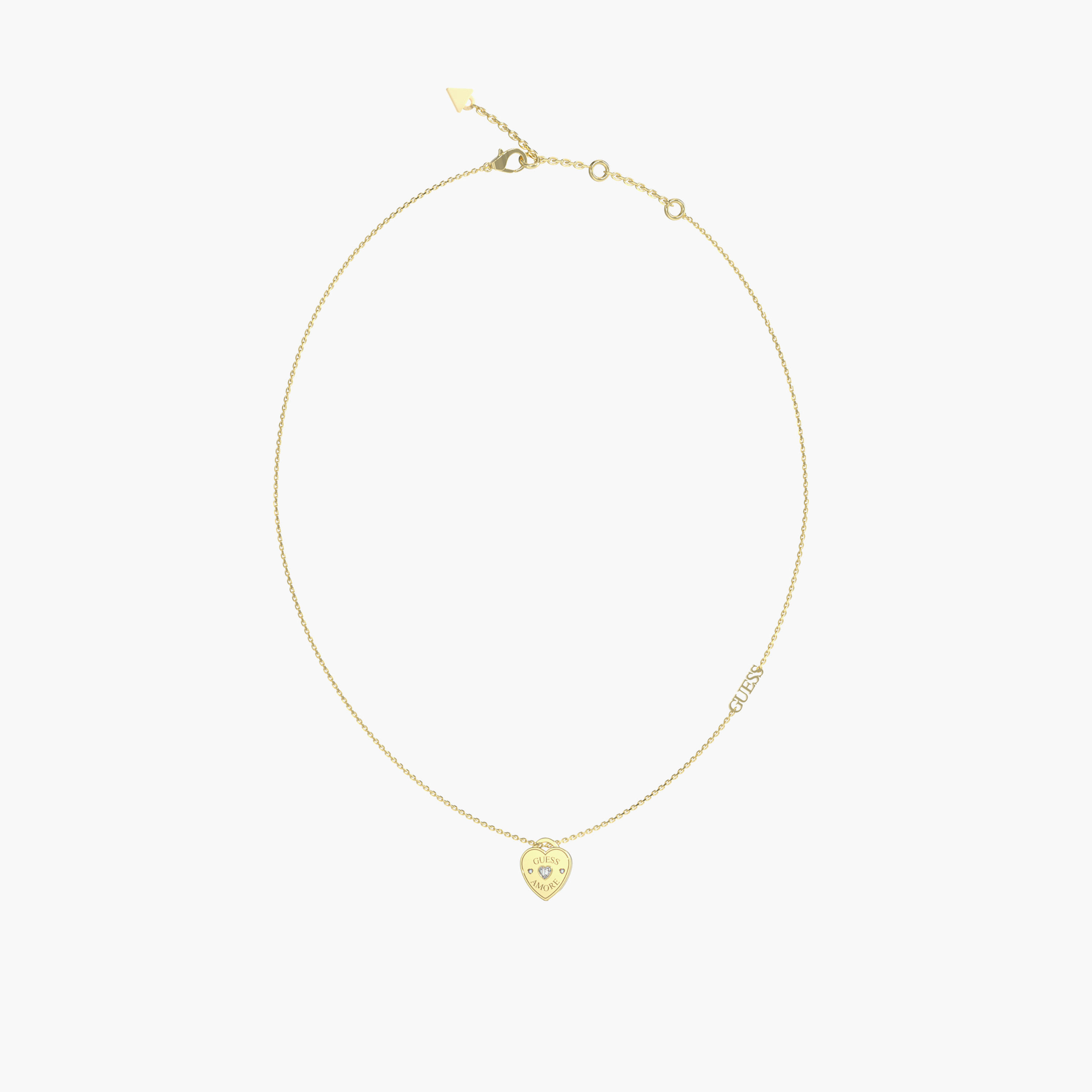 غيس- قلادة نسائية ذهبية - قلب من الفولاذ مقاس 16-18 بوصة-women-watchesandjewellery-jewellery-necklacesandpendants-image-1