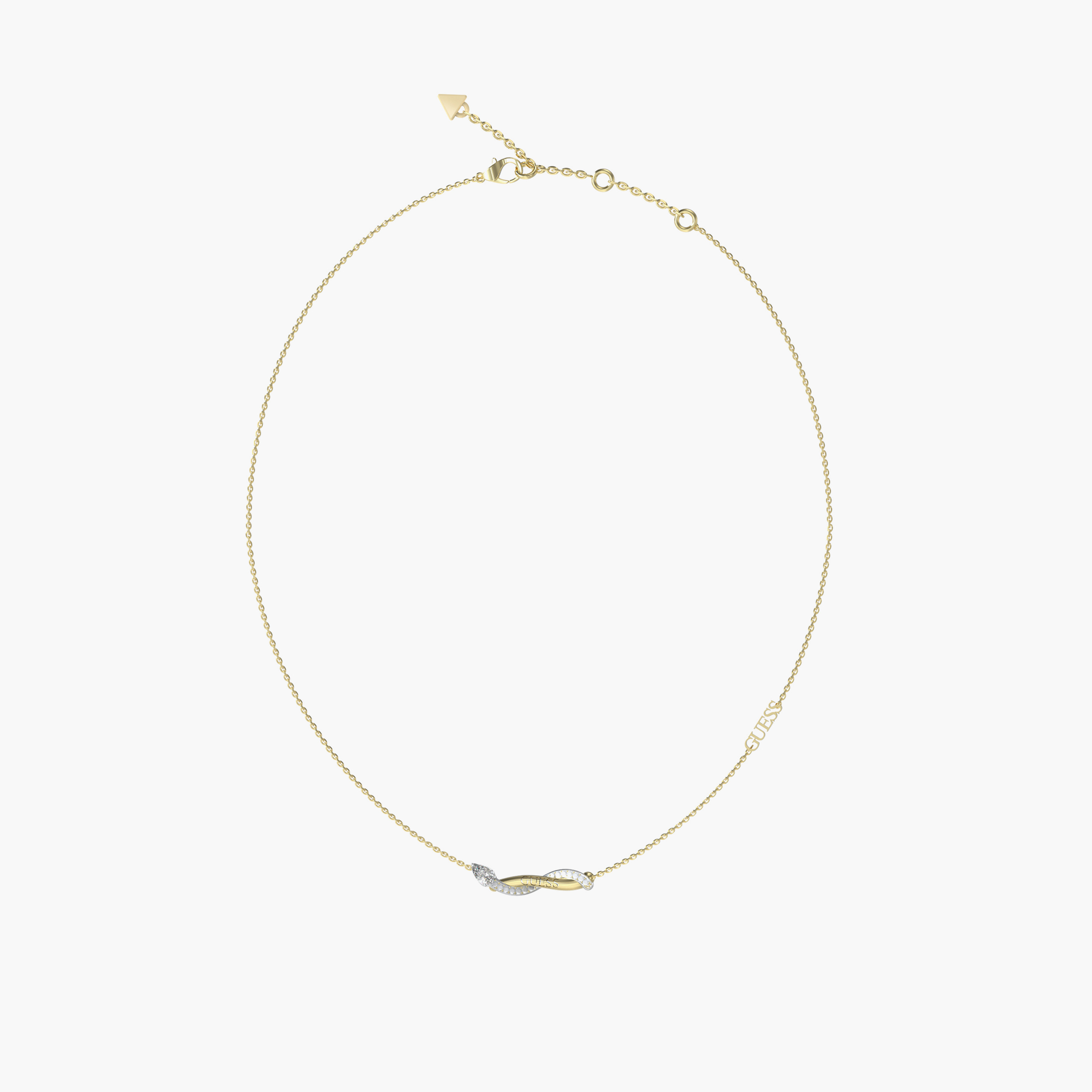 Guess Women's 16-18'' Twist Necklace Steel-women-watchesandjewellery-jewellery-necklacesandpendants-image-1
