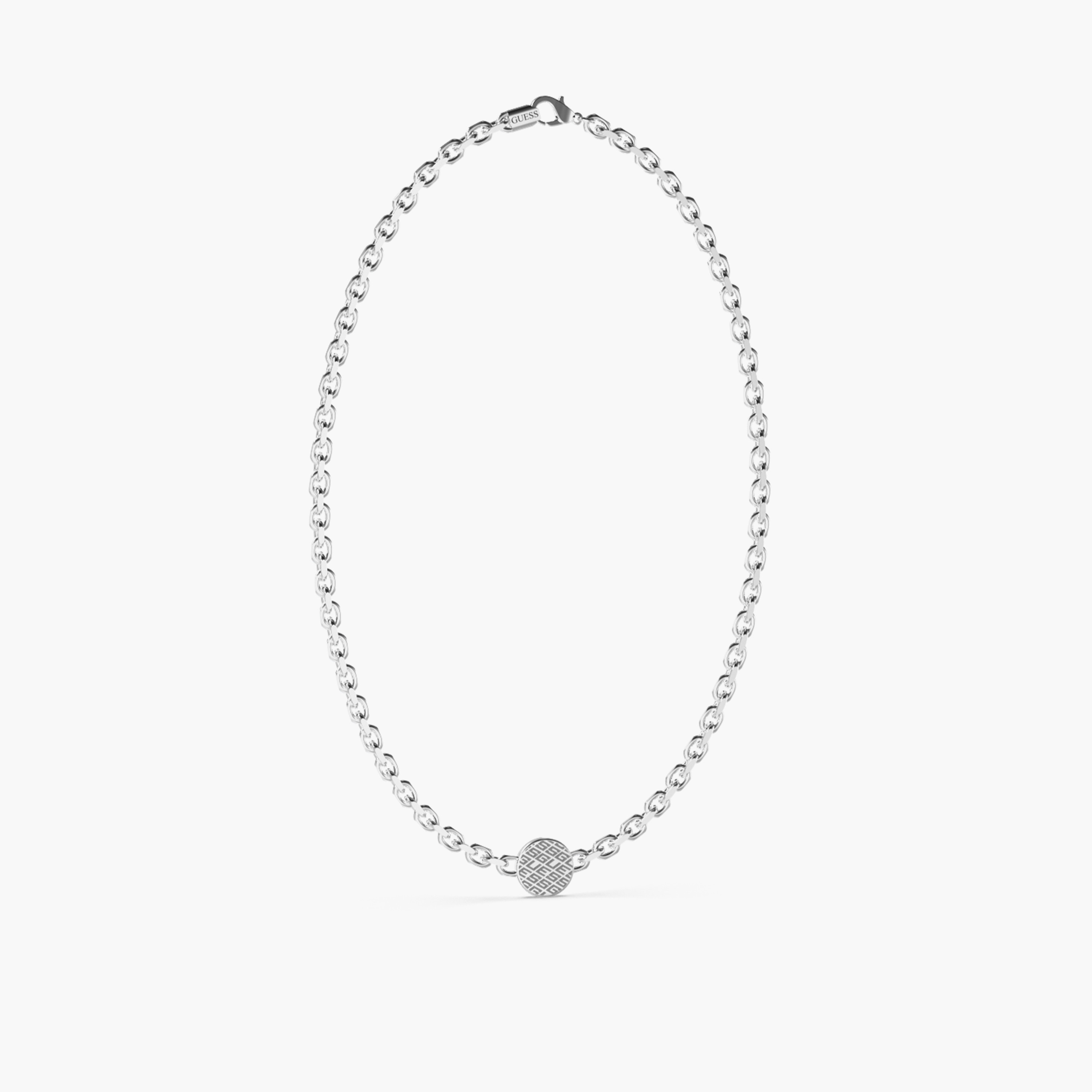 غيس- قلادة رجالية من الفضة بنمط عملة مقاس 15 مم من الفولاذ-men-watchesandjewellery-necklacesandpendants-image-1