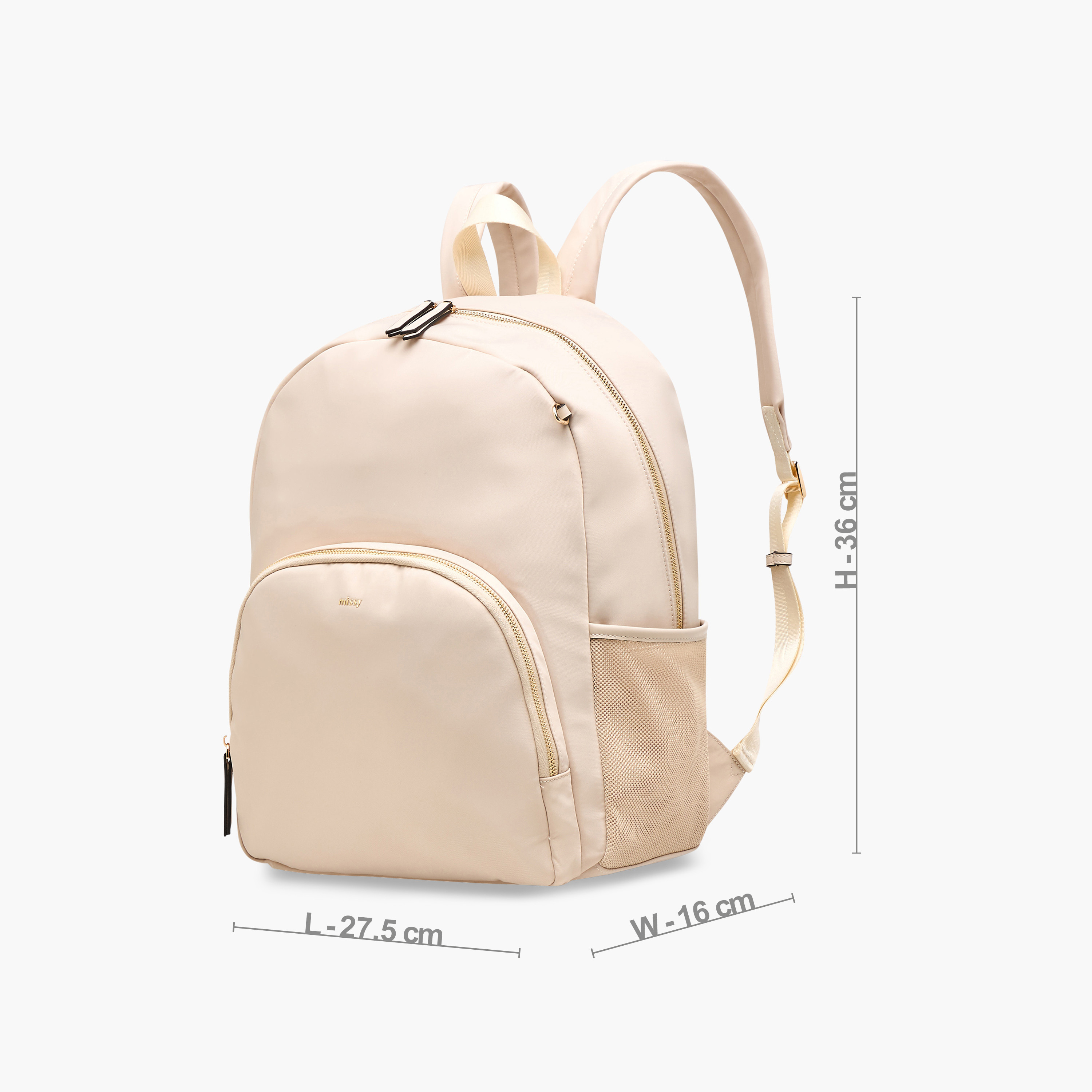 شنطة ظهر سادة بِحمّالات قابلة للتعديل مع مقلمة قابلة للفصل من ميسي - 28x16x36 سم-women-bagsandwallets-backpacks-image-2