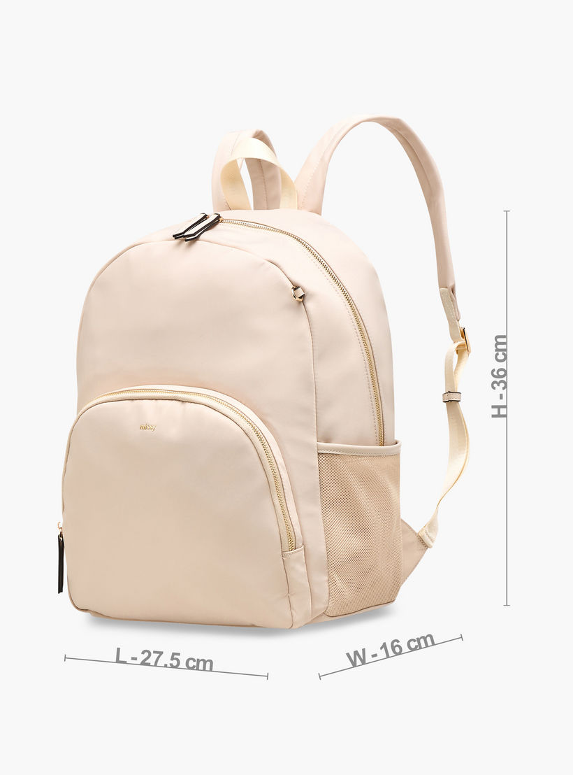 شنطة ظهر سادة بِحمّالات قابلة للتعديل مع مقلمة قابلة للفصل من ميسي - 28x16x36 سم-women-bagsandwallets-backpacks-image-2