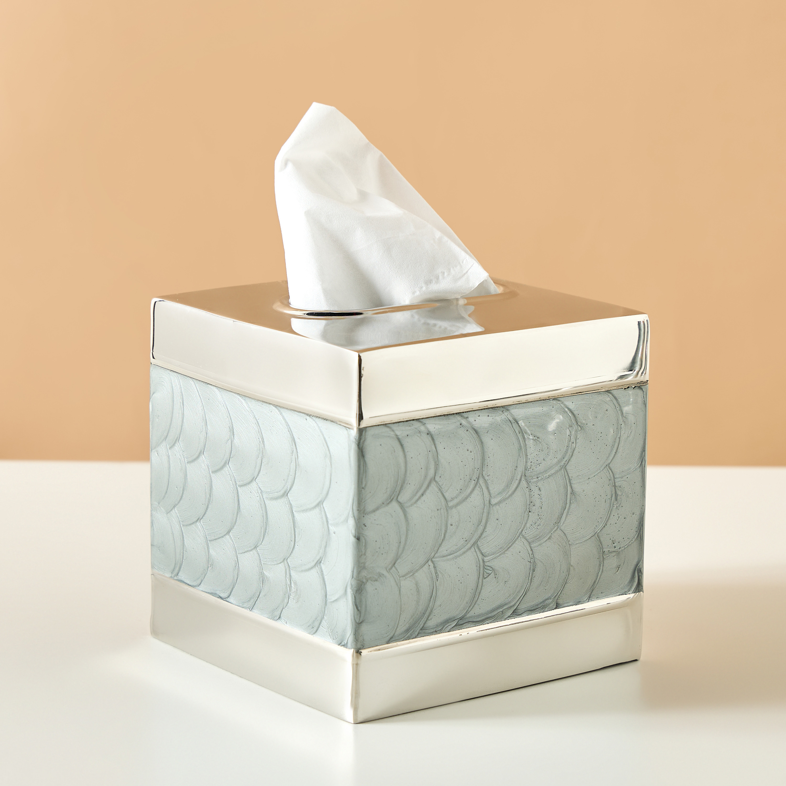صندوق مناديل ستانلس ستيل-household-bathandlaundry-bathaccessories-tissueboxesandcottonjars-image-1