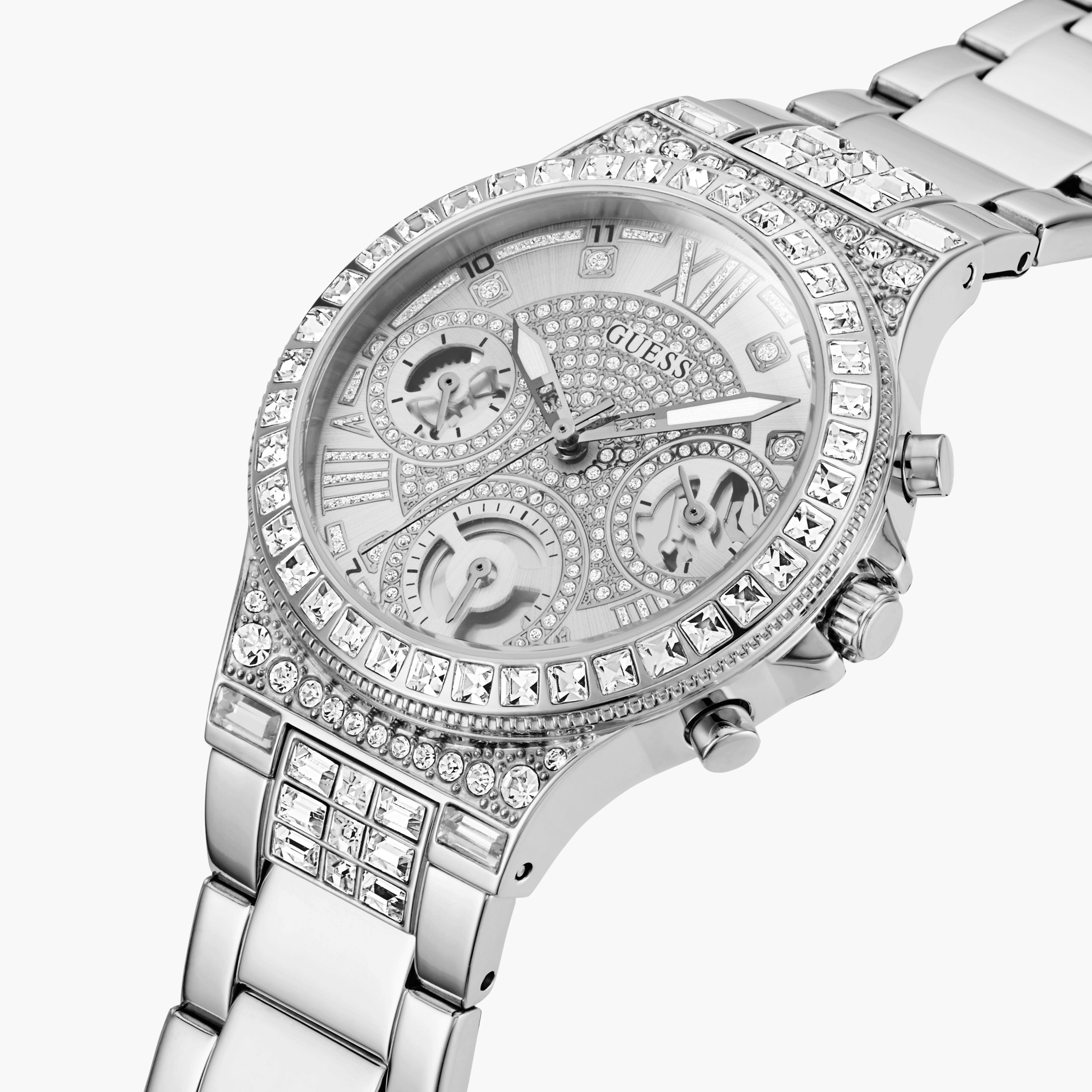 Guess Women's 36 MM Silver Chronograph Stainless Steel Watch GW0320L1-women-watchesandjewellery-watches-image-4
