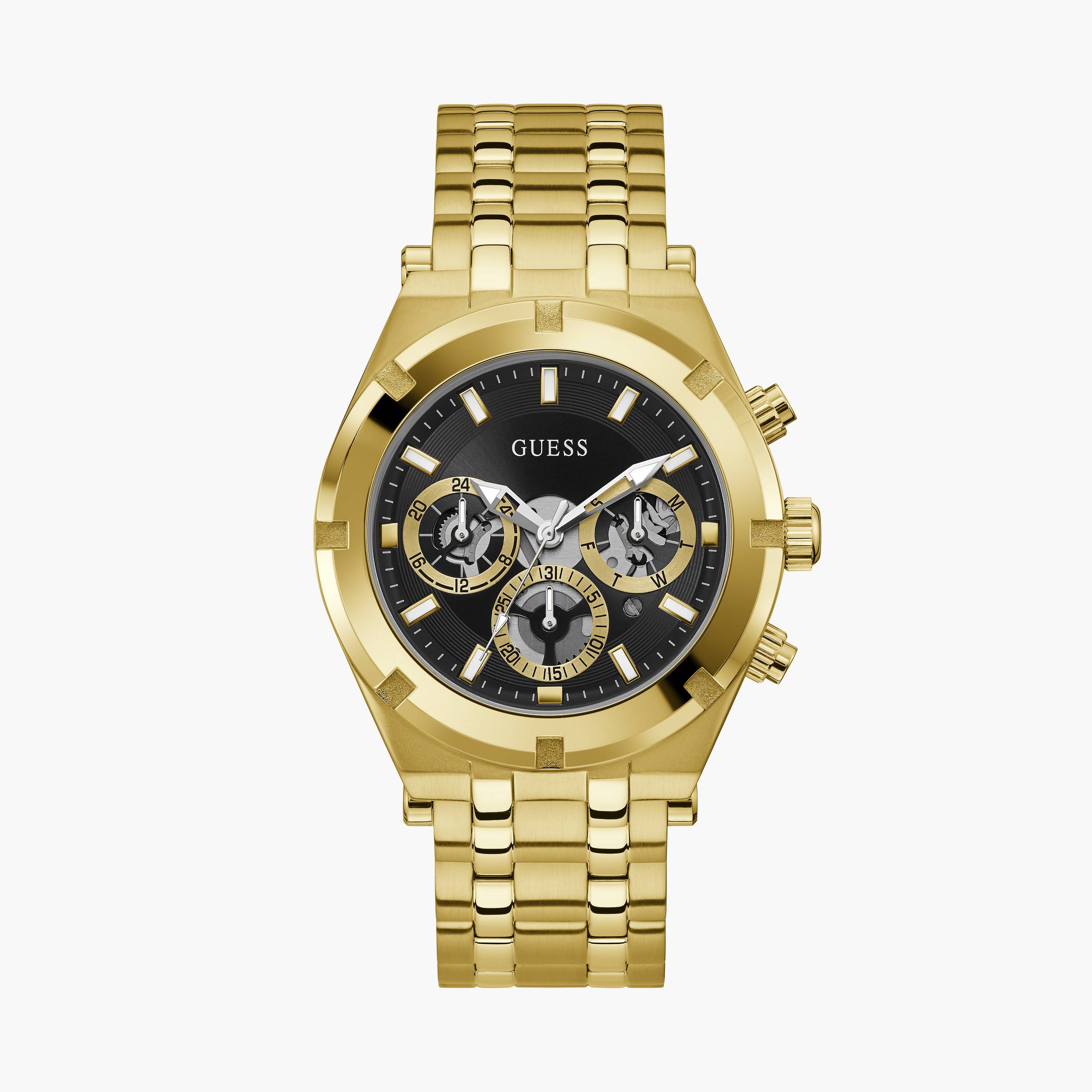 Guess Men's 44 MM Gold Chronograph Stainless Steel Watch GW0260G2-men-watchesandjewellery-watches-image-1