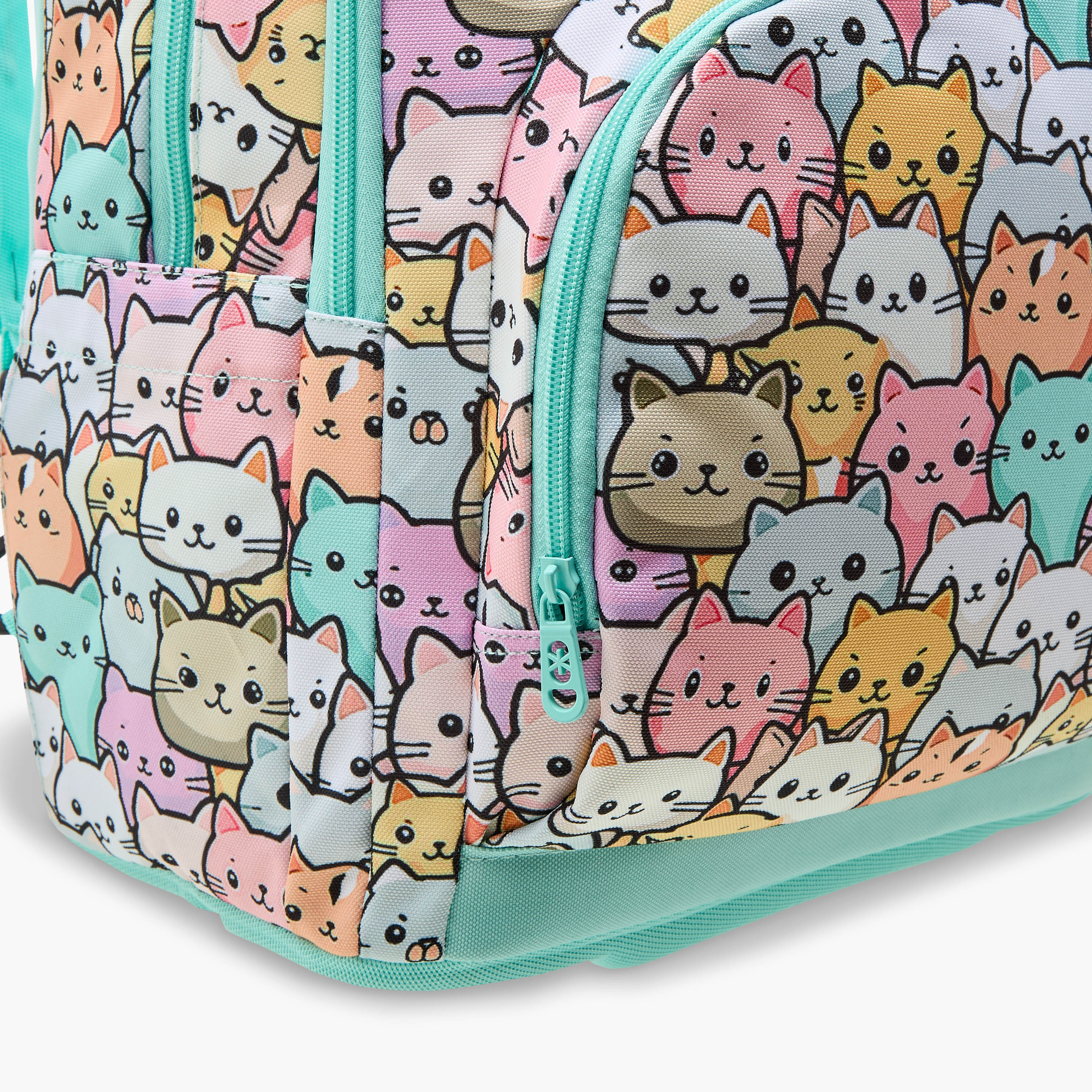 SHOUT Cat Print 3-Compartment Backpack with Adjustable Straps and Zip Closure -  32x20x45 cms-school-bagsandbackpacks-backpacks-image-9
