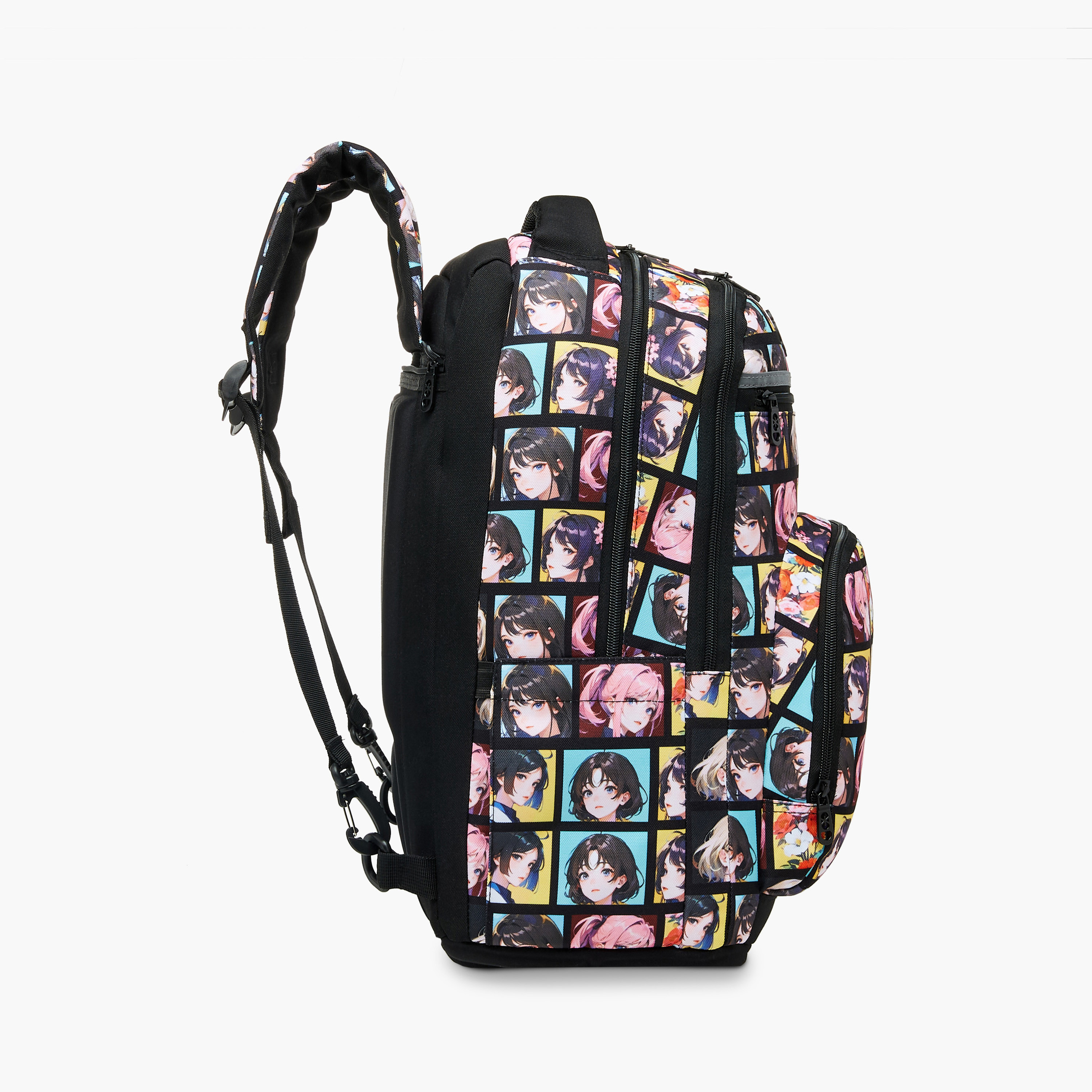 SHOUT Anime Print 3-Compartment Backpack with Adjustable Straps and Zip Closure - 32x20x45 cms-school-bagsandbackpacks-backpacks-image-3