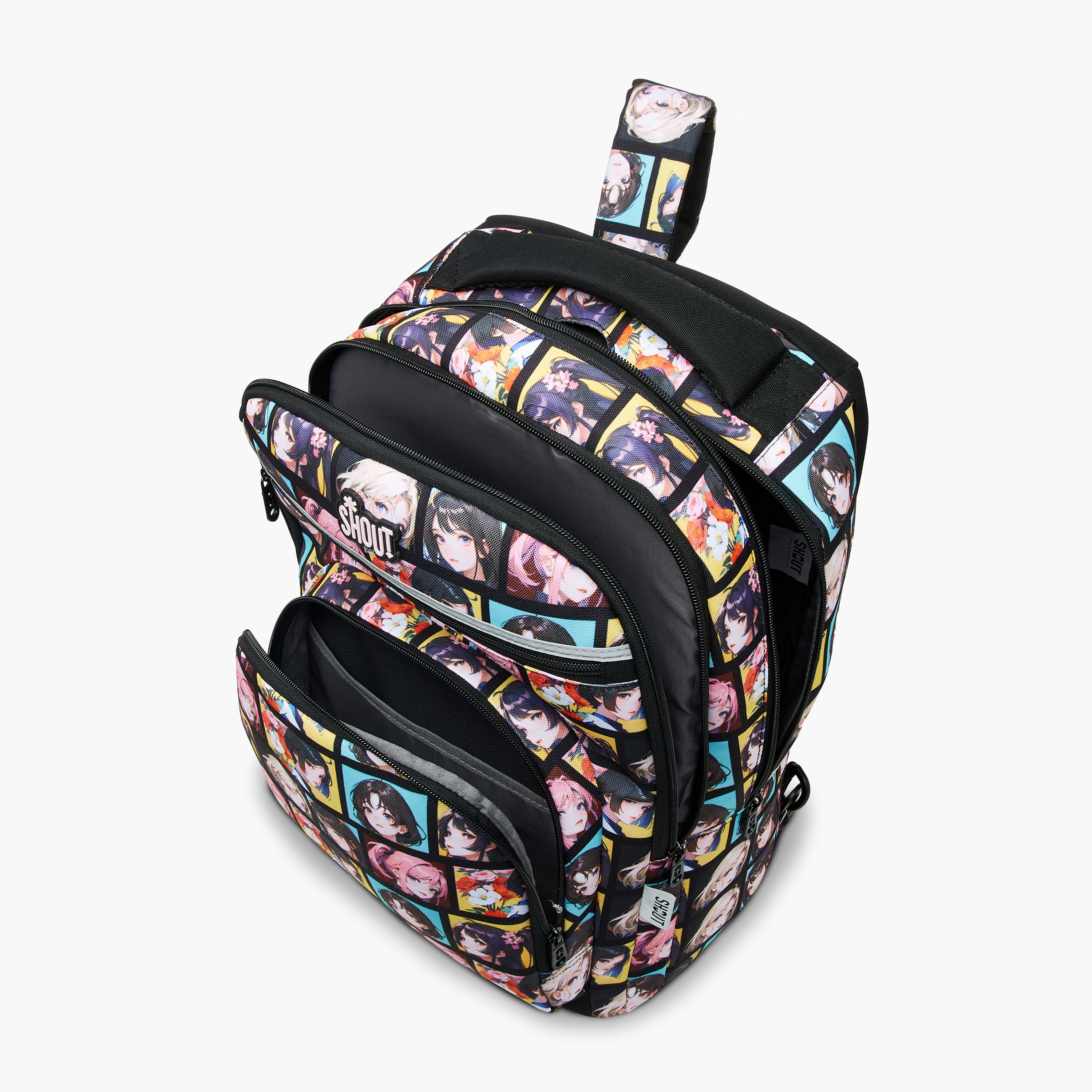 SHOUT Anime Print 3-Compartment Backpack with Adjustable Straps and Zip Closure - 32x20x45 cms-school-bagsandbackpacks-backpacks-image-8