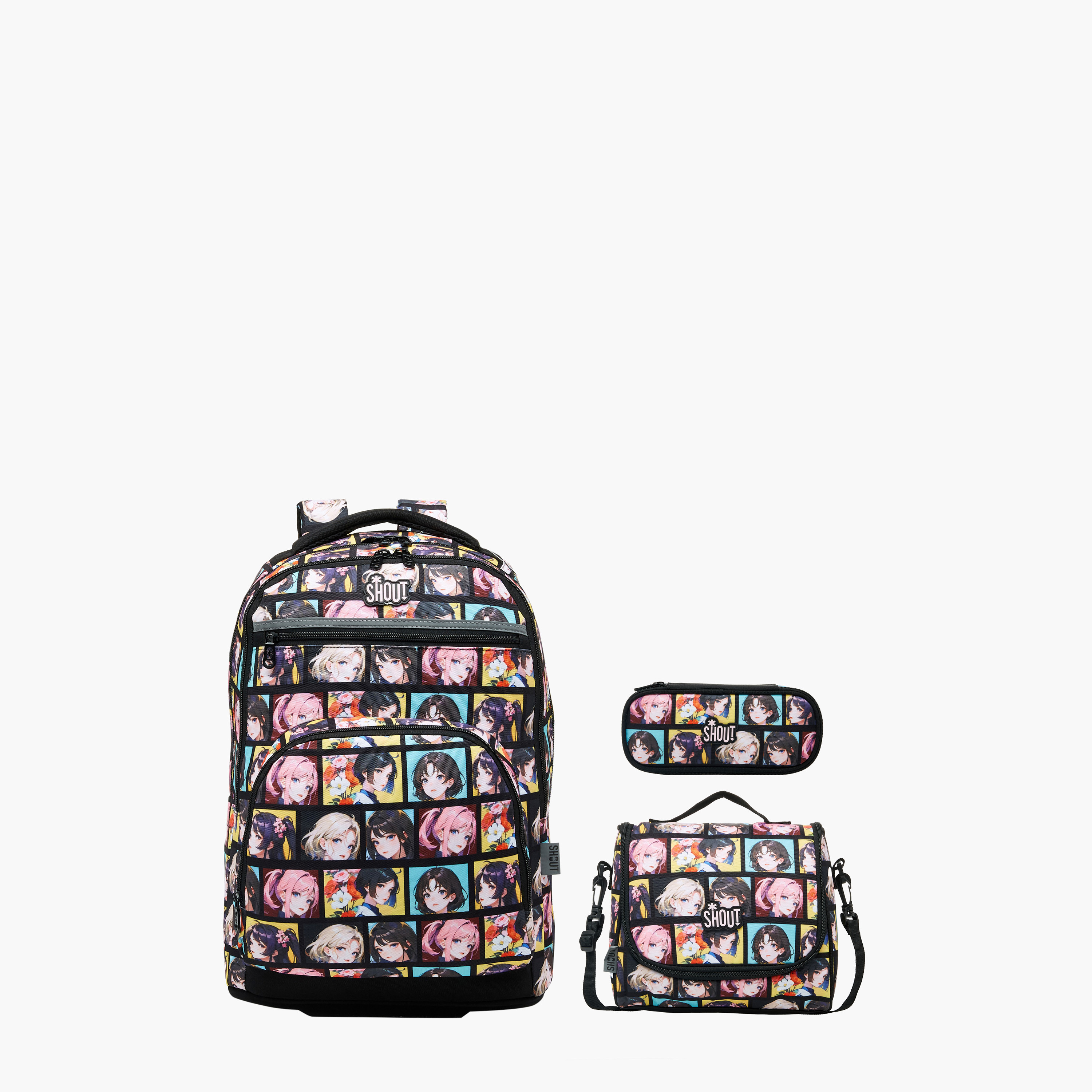 SHOUT Anime Print 3-Compartment Backpack with Adjustable Straps and Zip Closure - 32x20x45 cms-school-bagsandbackpacks-backpacks-image-9