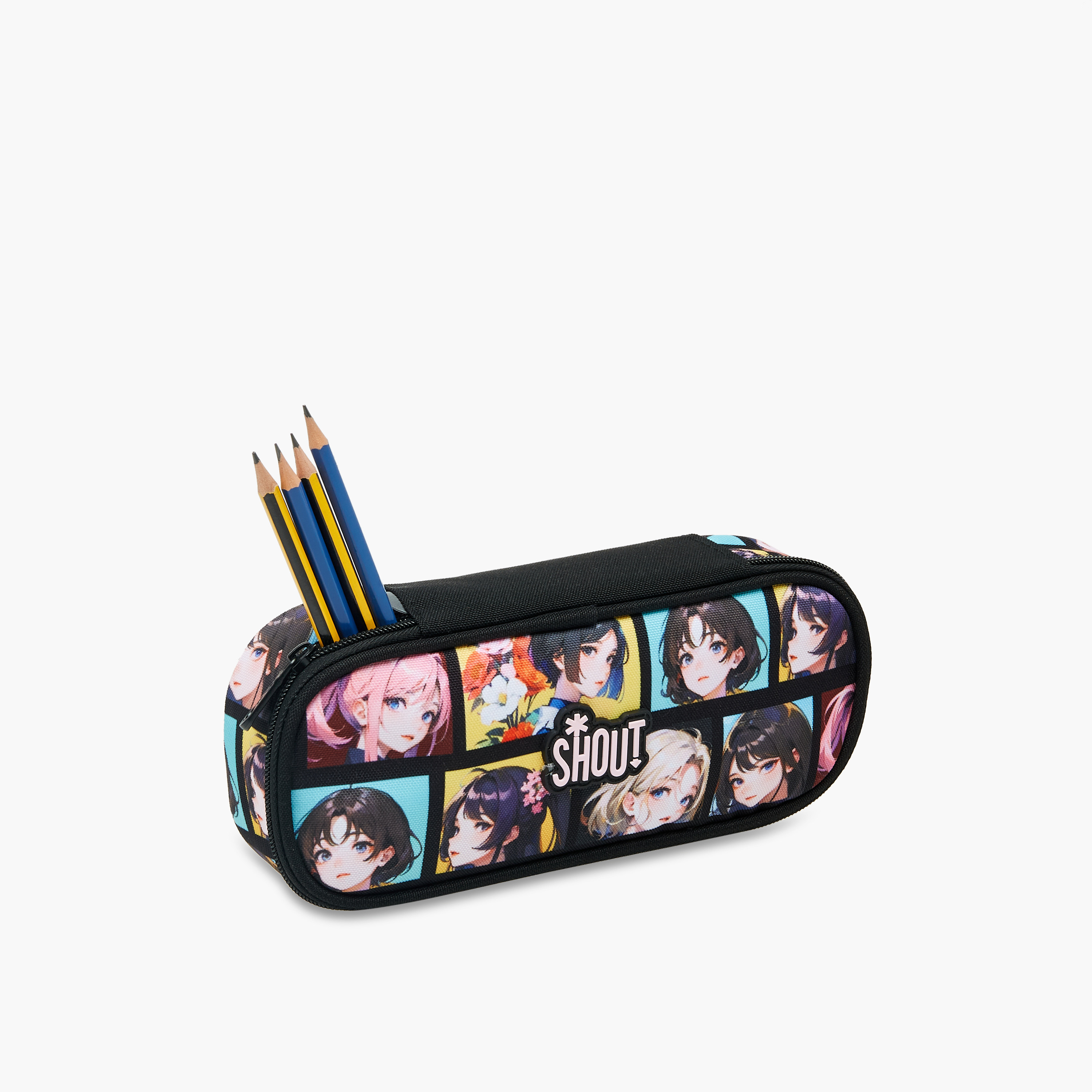 SHOUT Anime Print Pencil Case with Zip Closure-school-stationery-pencilcases-image-5