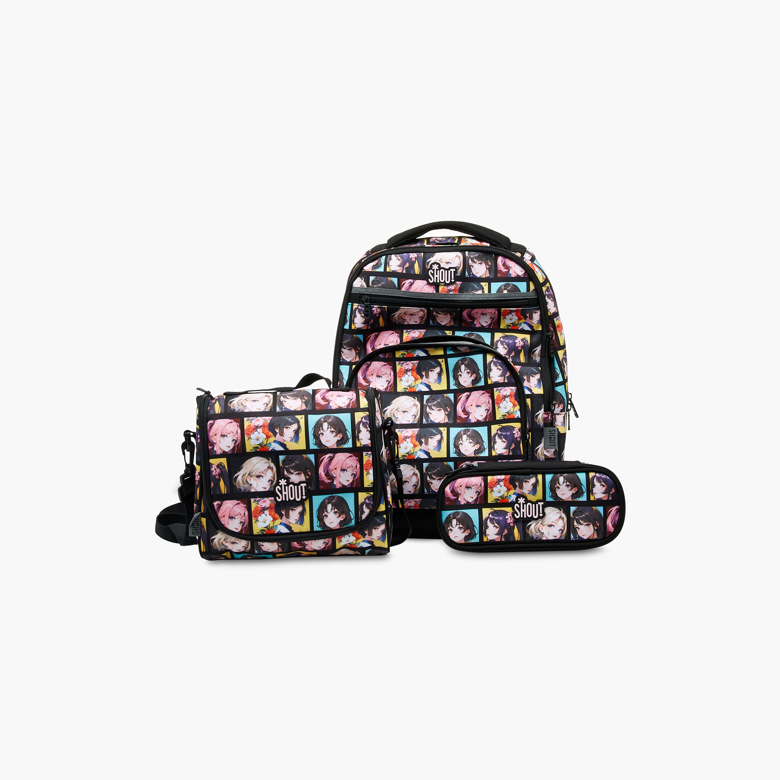SHOUT Anime Print Lunch Bag with Zip Closure-school-lunchessentials-lunchbags-image-9