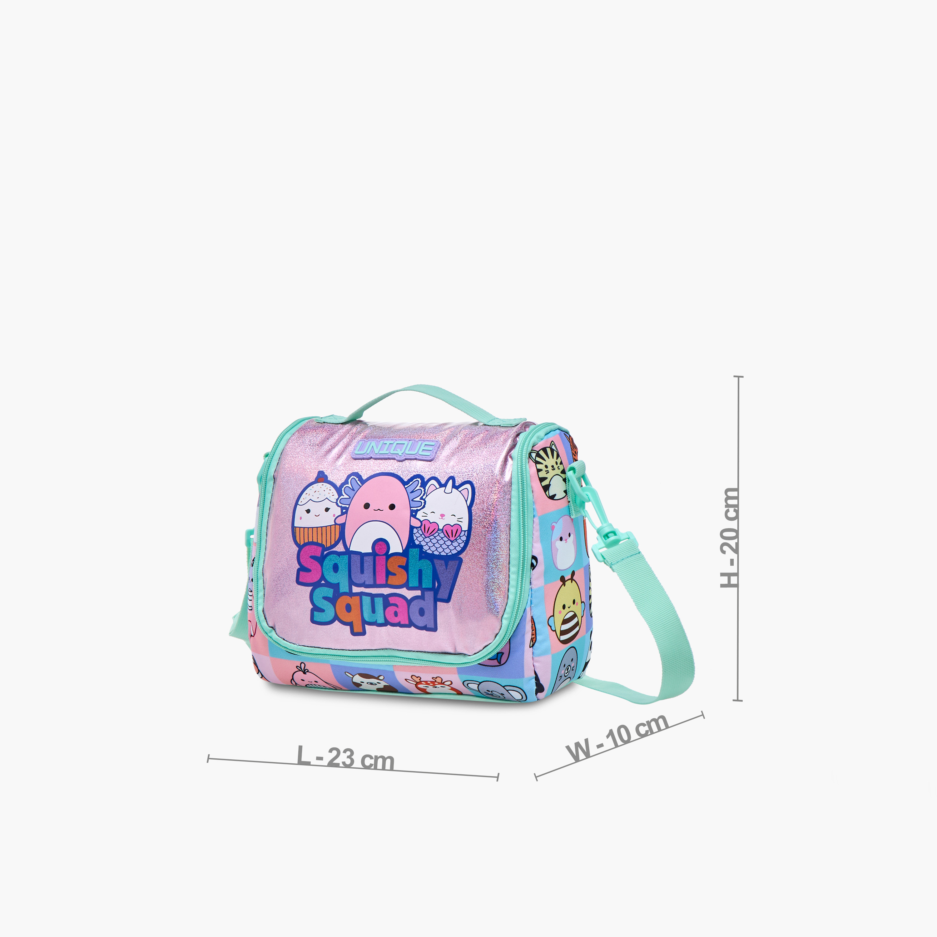 Unique-O Squishy Squad Print Lunch Bag with Zip Closure-school-lunchessentials-lunchbags-image-2