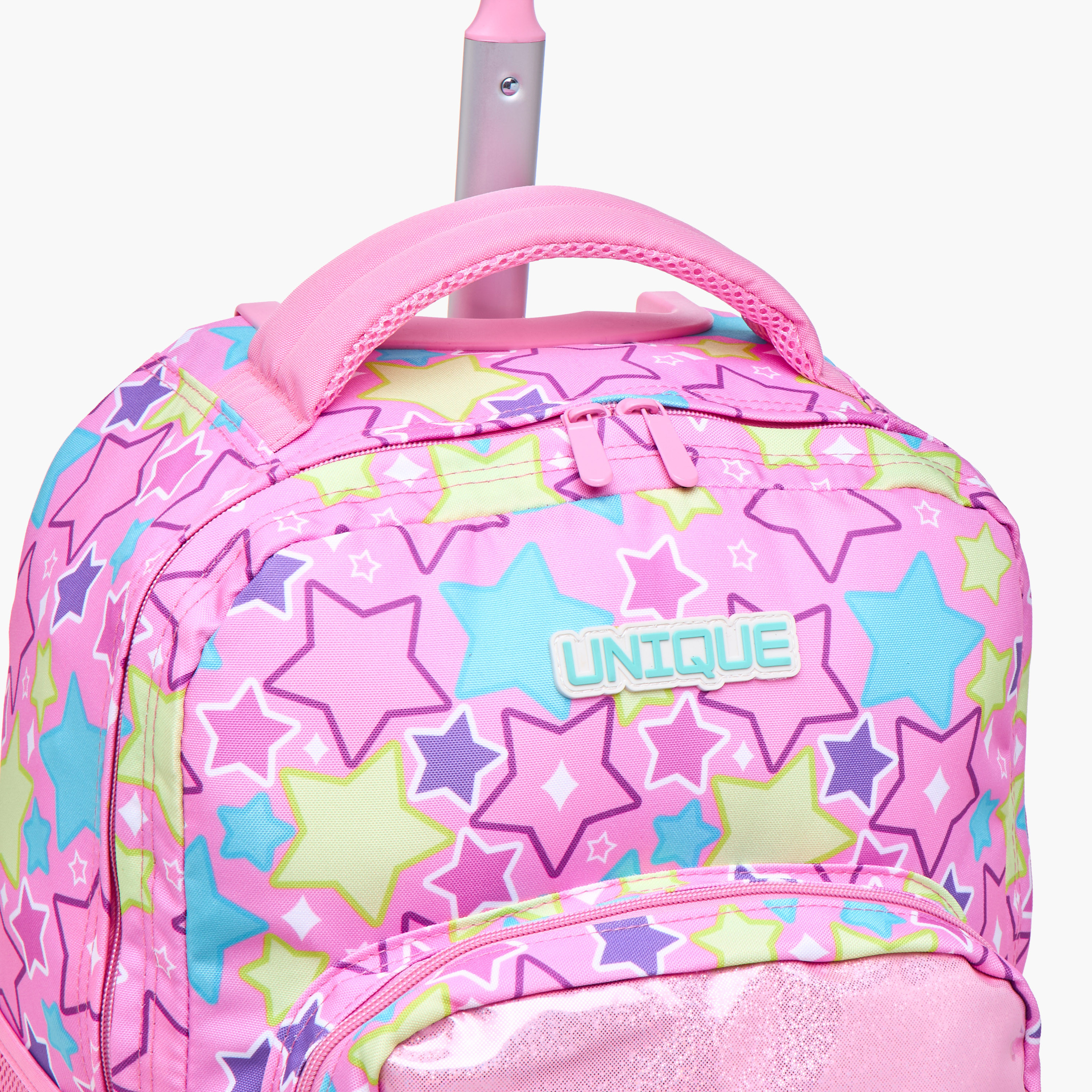 Unique-O Unicorn Trolley Bag for Girls 5-8 Years with Retractable Handle -school-bagsandbackpacks-trolleybags-image-10