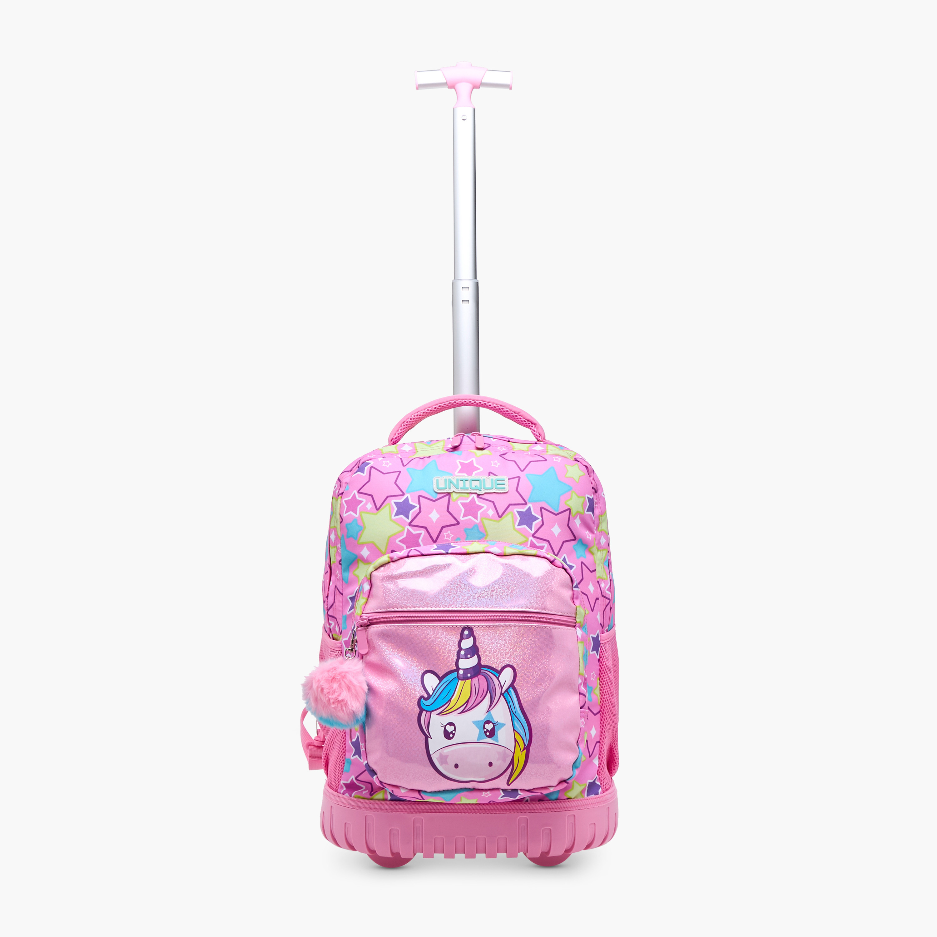 Unique-O Unicorn Trolley Bag for Girls 5-8 Years with Retractable Handle -school-bagsandbackpacks-trolleybags-image-7
