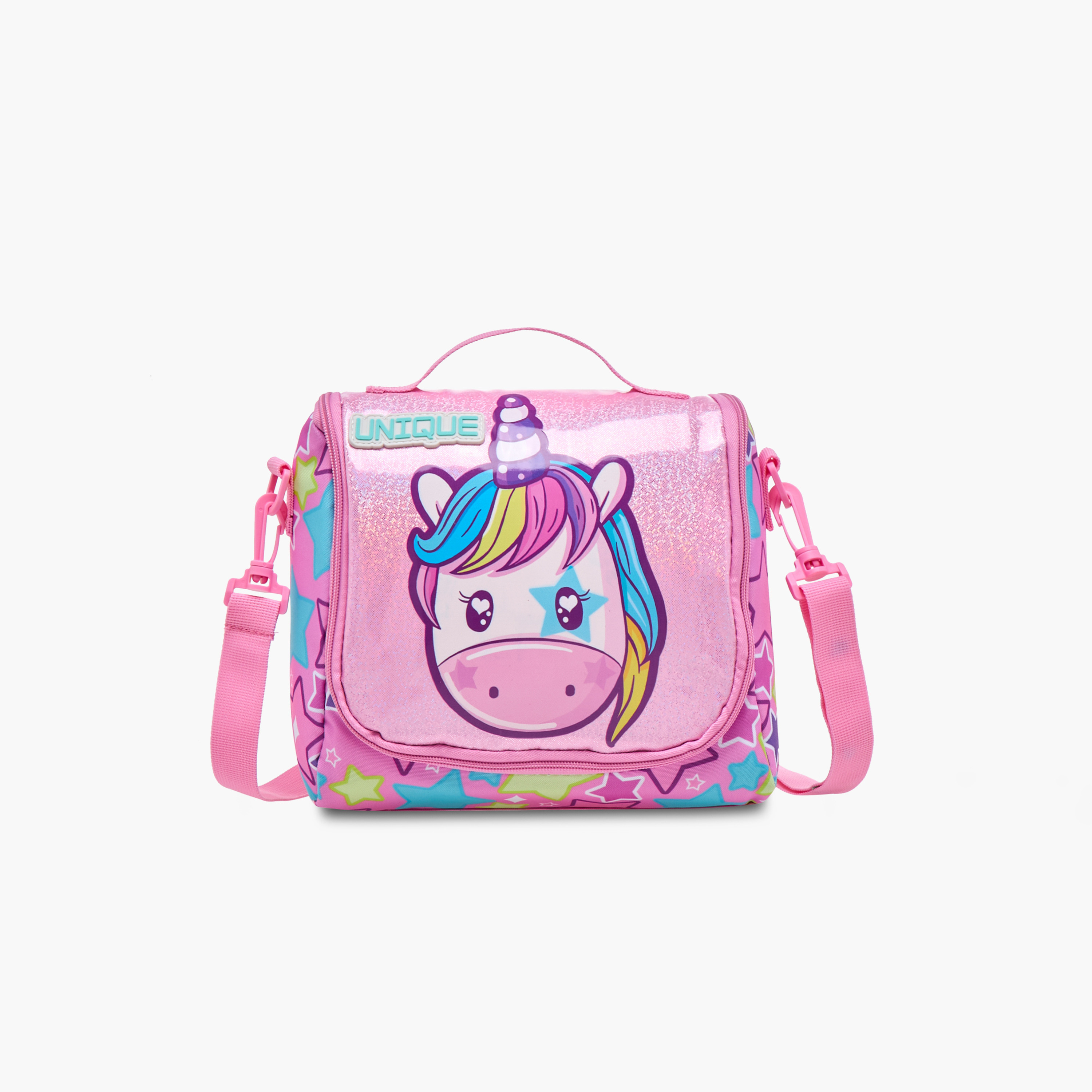 Unique-O Unicorn Print Lunch Bag with Detachable Strap-school-lunchessentials-lunchbags-image-1