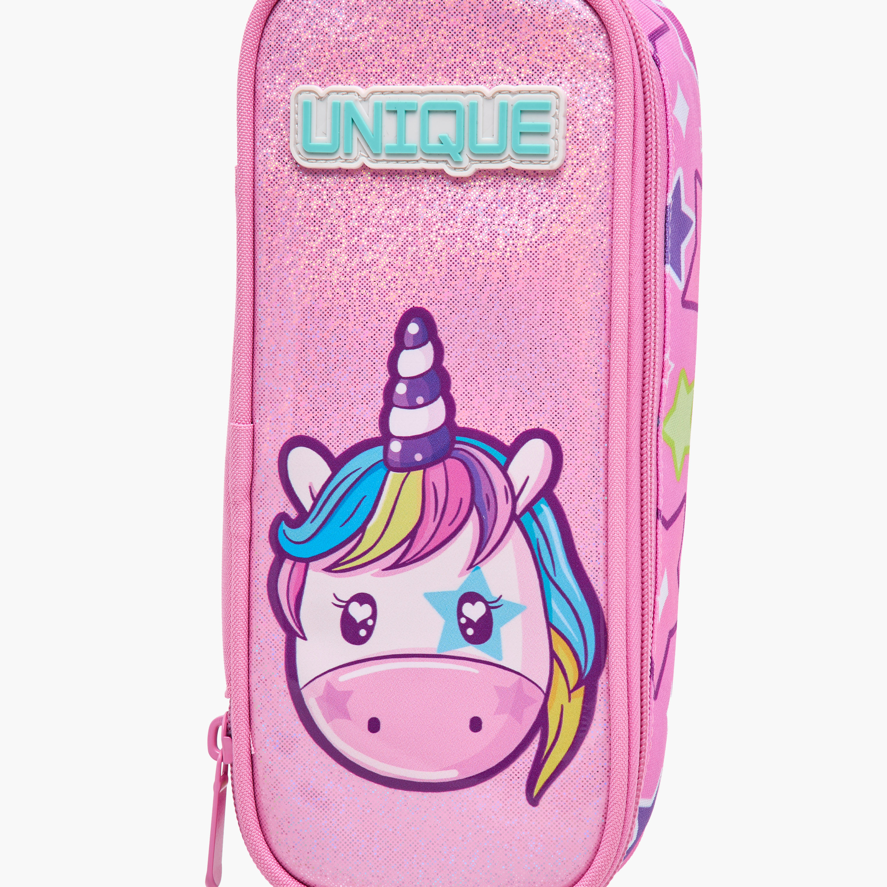 Unique-O Unicorn Print Pencil Case with Zip Closure-school-stationery-pencilcases-image-4