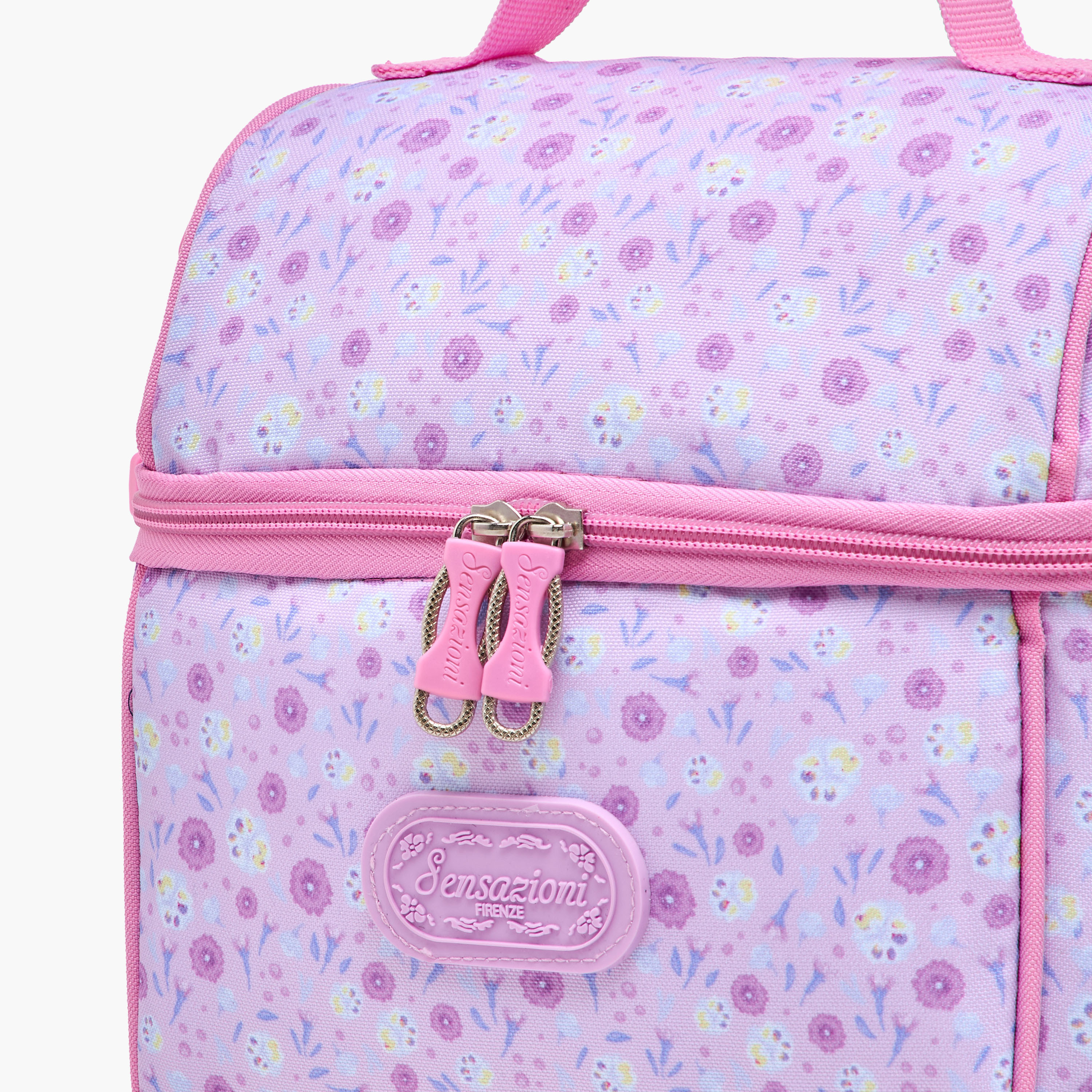 Sensazioni Floral Print Lunch Bag with Adjustable Strap and Zip Closure-school-lunchessentials-lunchbags-image-5