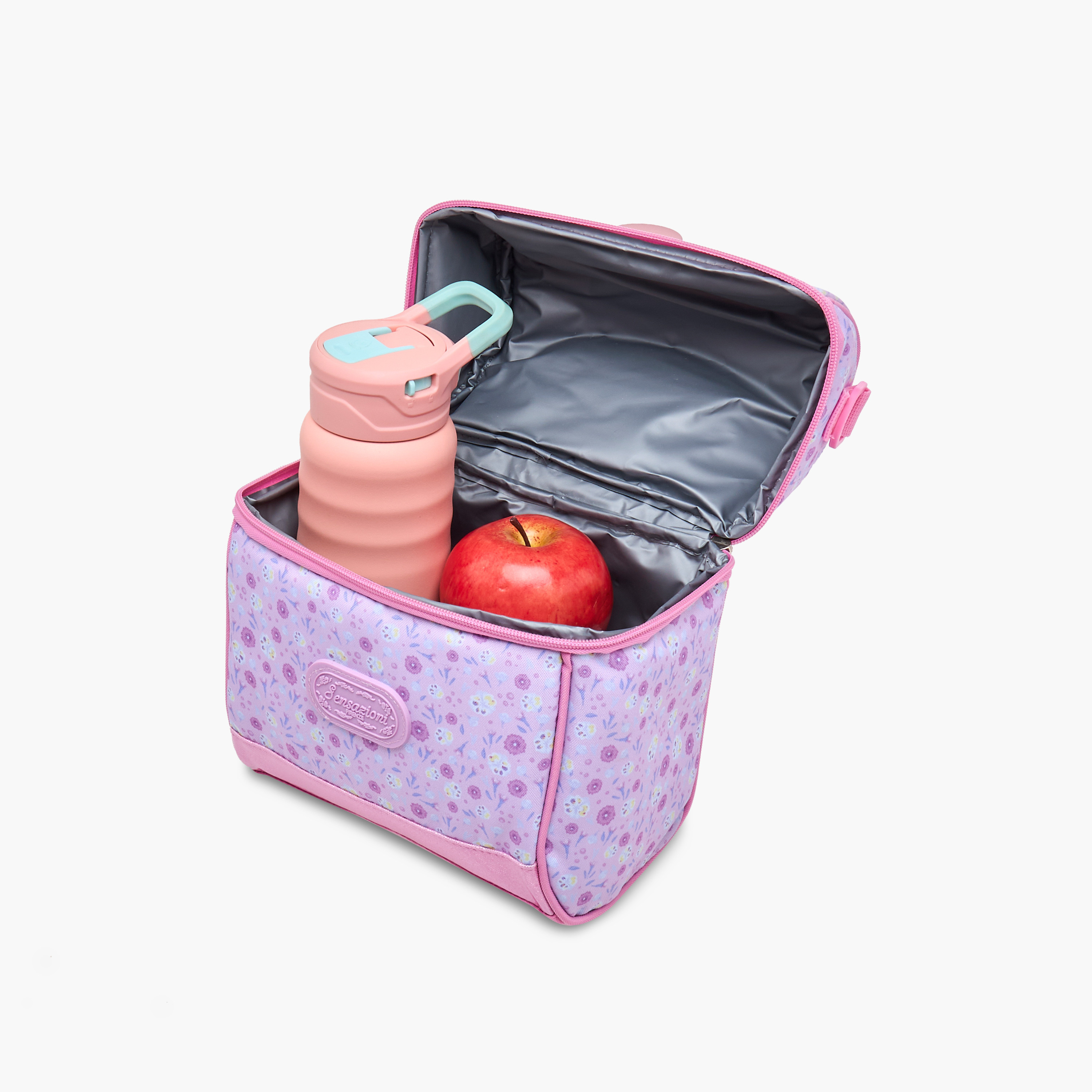 Sensazioni Floral Print Lunch Bag with Adjustable Strap and Zip Closure-school-lunchessentials-lunchbags-image-7