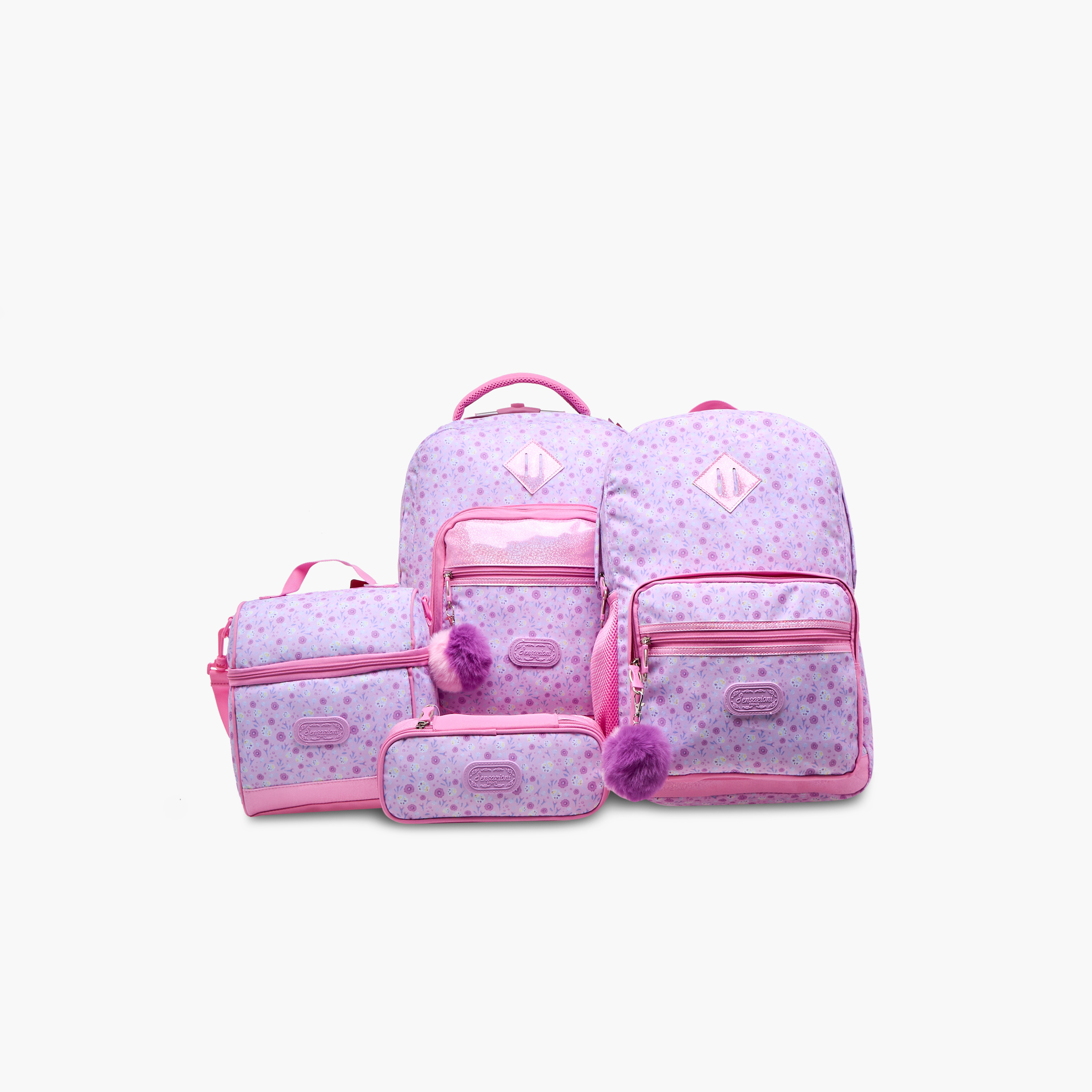Sensazioni Floral Print Lunch Bag with Adjustable Strap and Zip Closure-school-lunchessentials-lunchbags-image-9