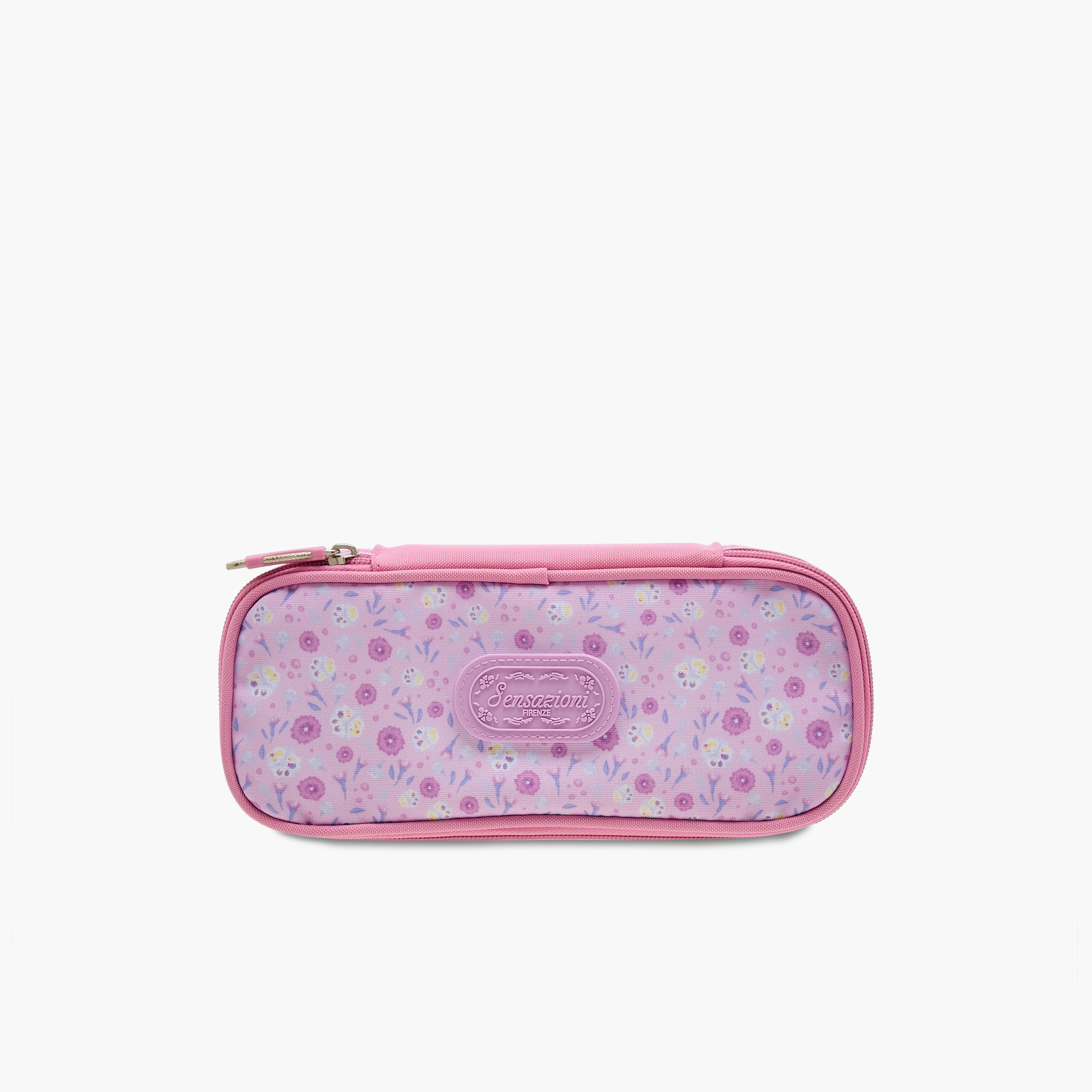 Sensazioni Floral Print Pencil Case with Zip Closure-school-stationery-pencilcases-image-1