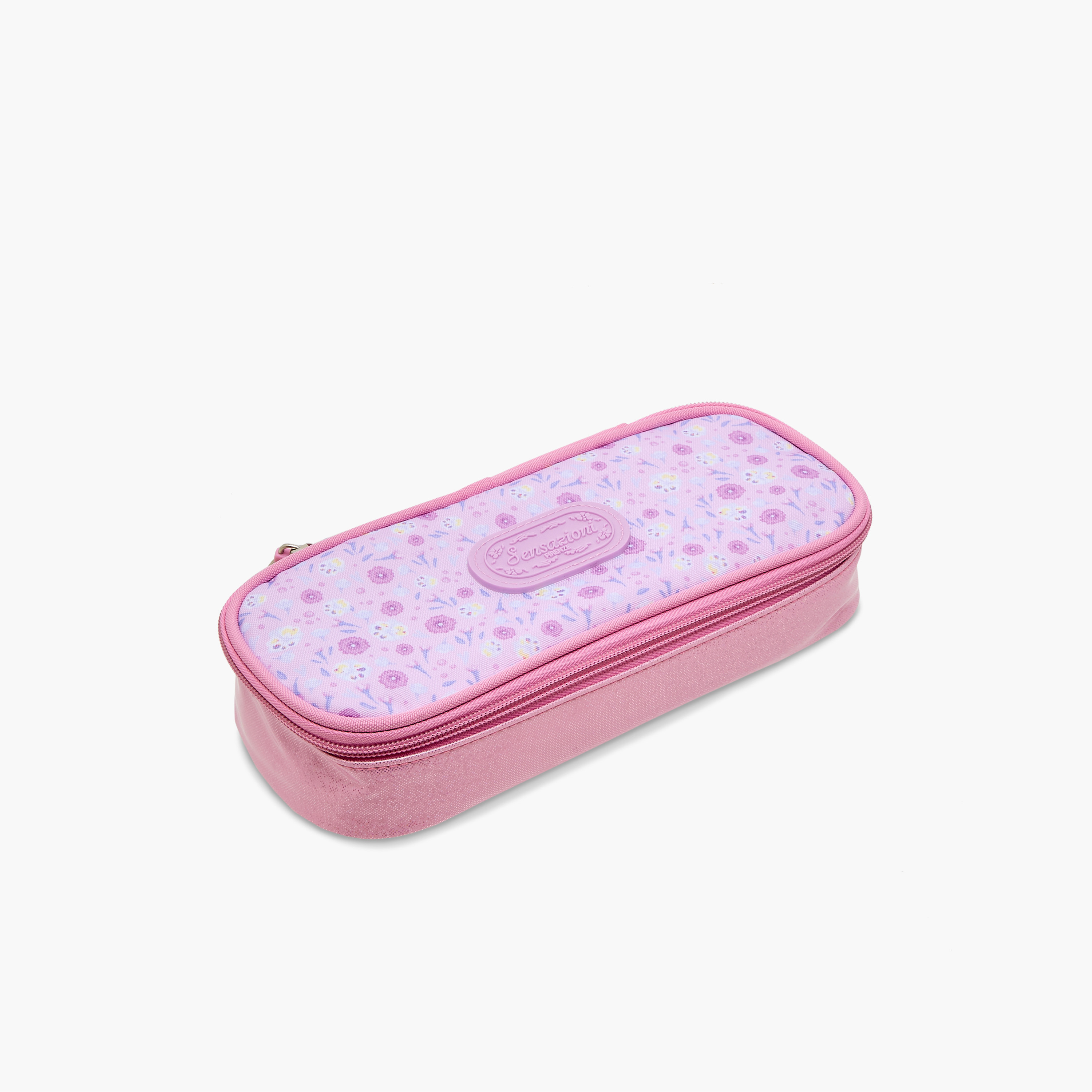 Sensazioni Floral Print Pencil Case with Zip Closure-school-stationery-pencilcases-image-2