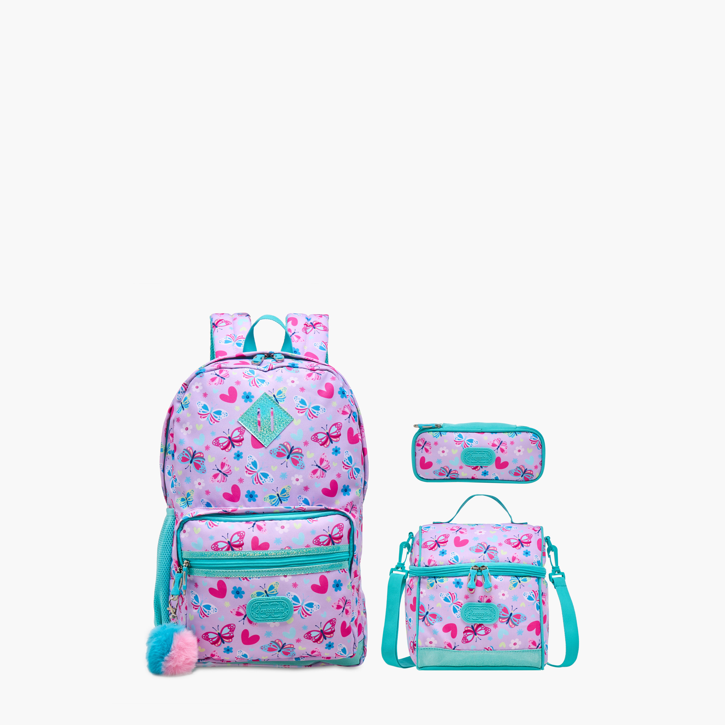 Sensazioni Butterfly Print Backpack with Adjustable Straps and Zip Closure -  30x15x45 cms-school-bagsandbackpacks-backpacks-image-11