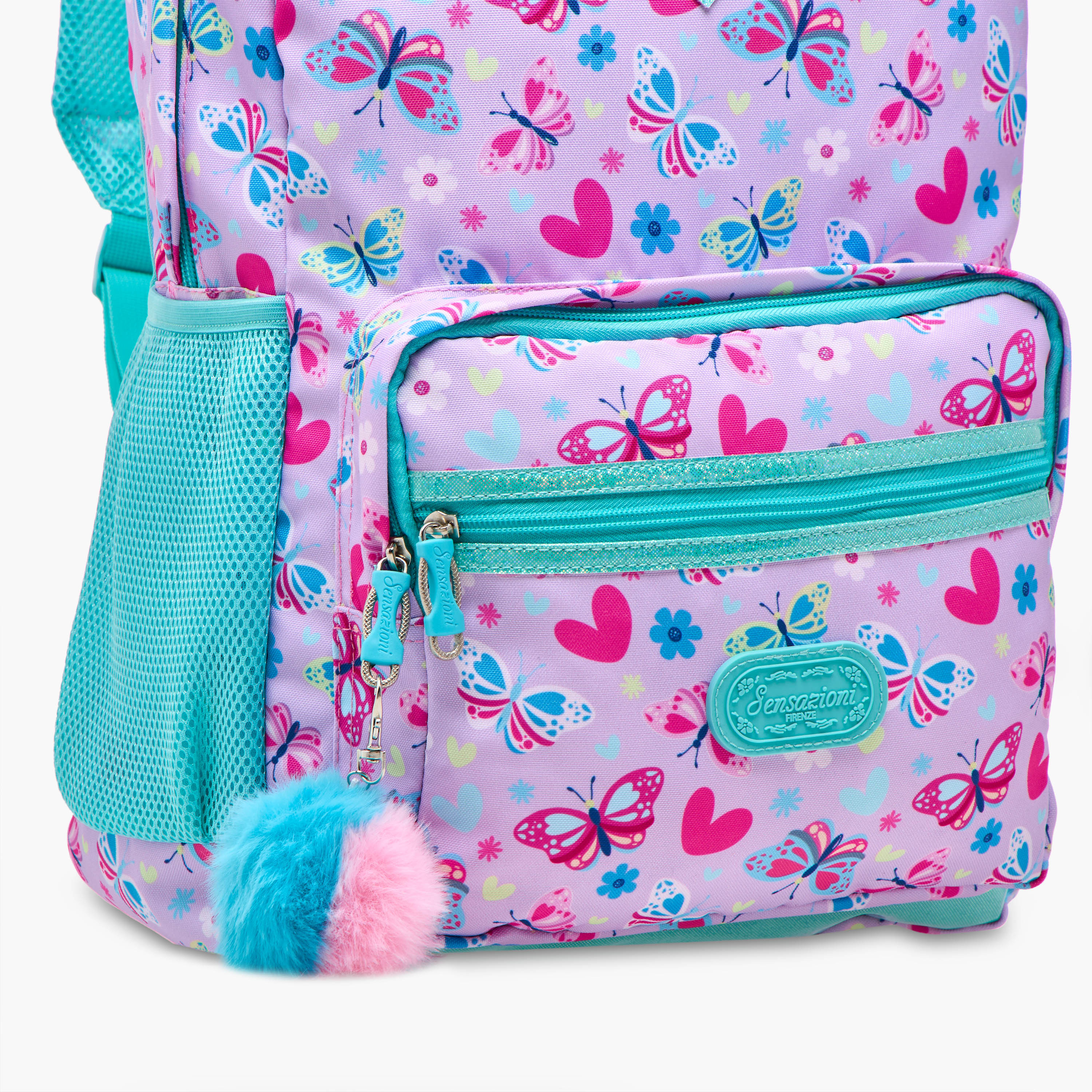 Sensazioni Butterfly Print Backpack with Adjustable Straps and Zip Closure -  30x15x45 cms-school-bagsandbackpacks-backpacks-image-7