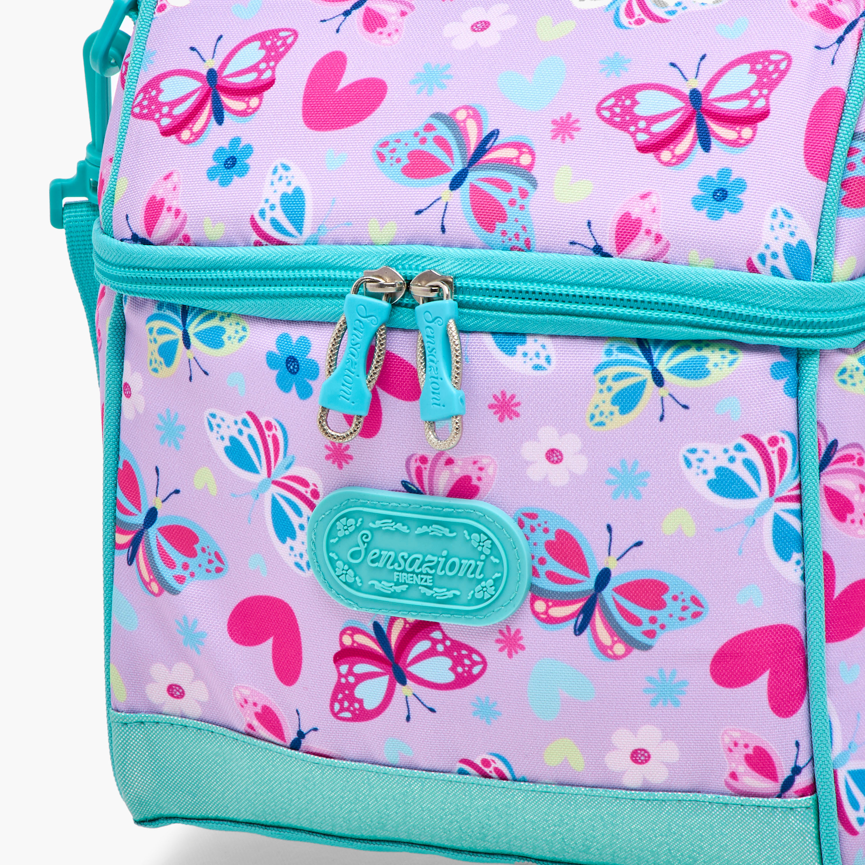 Sensazioni Butterfly Print Lunch Bag with Zip Closure-school-lunchessentials-lunchbags-image-5