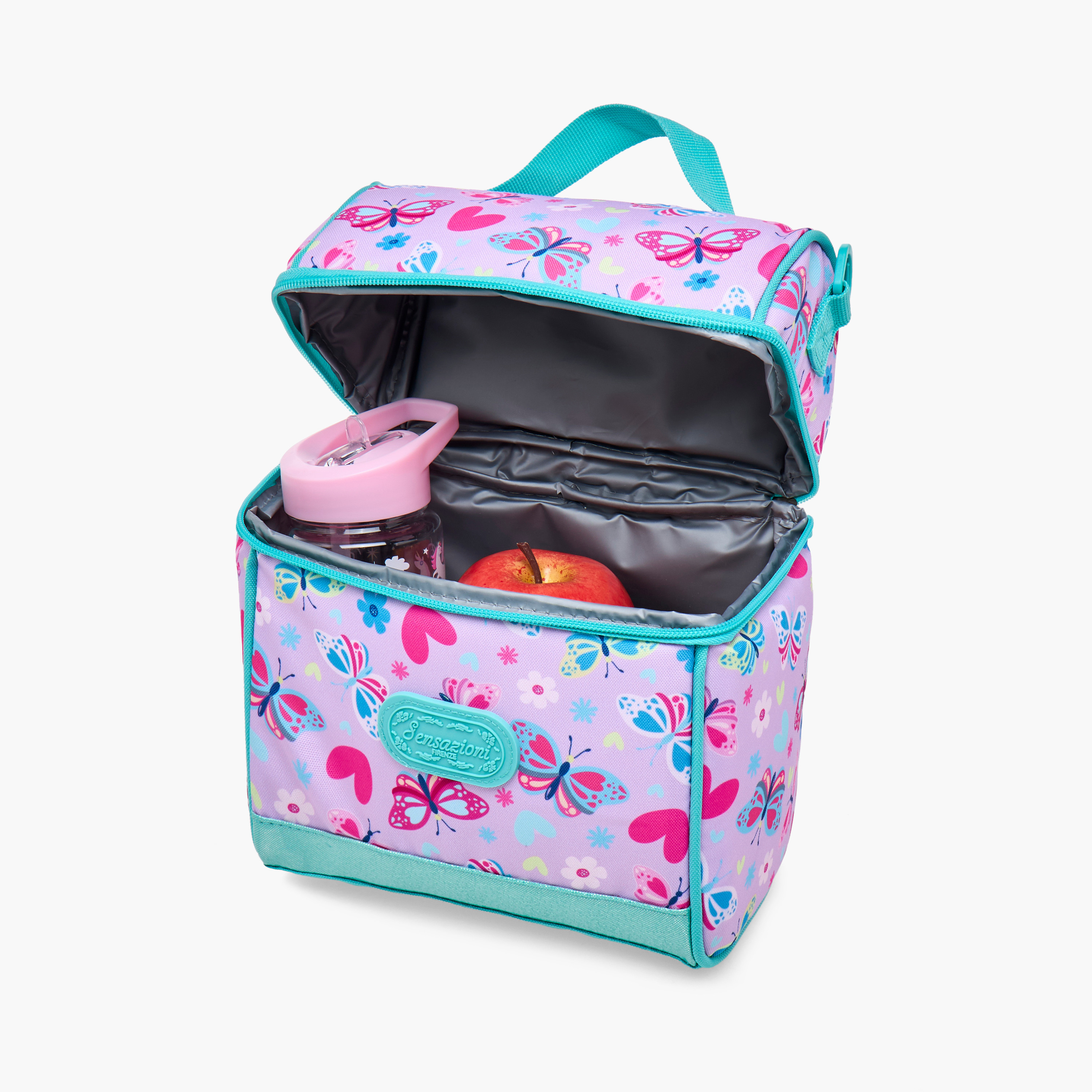 Sensazioni Butterfly Print Lunch Bag with Zip Closure-school-lunchessentials-lunchbags-image-7