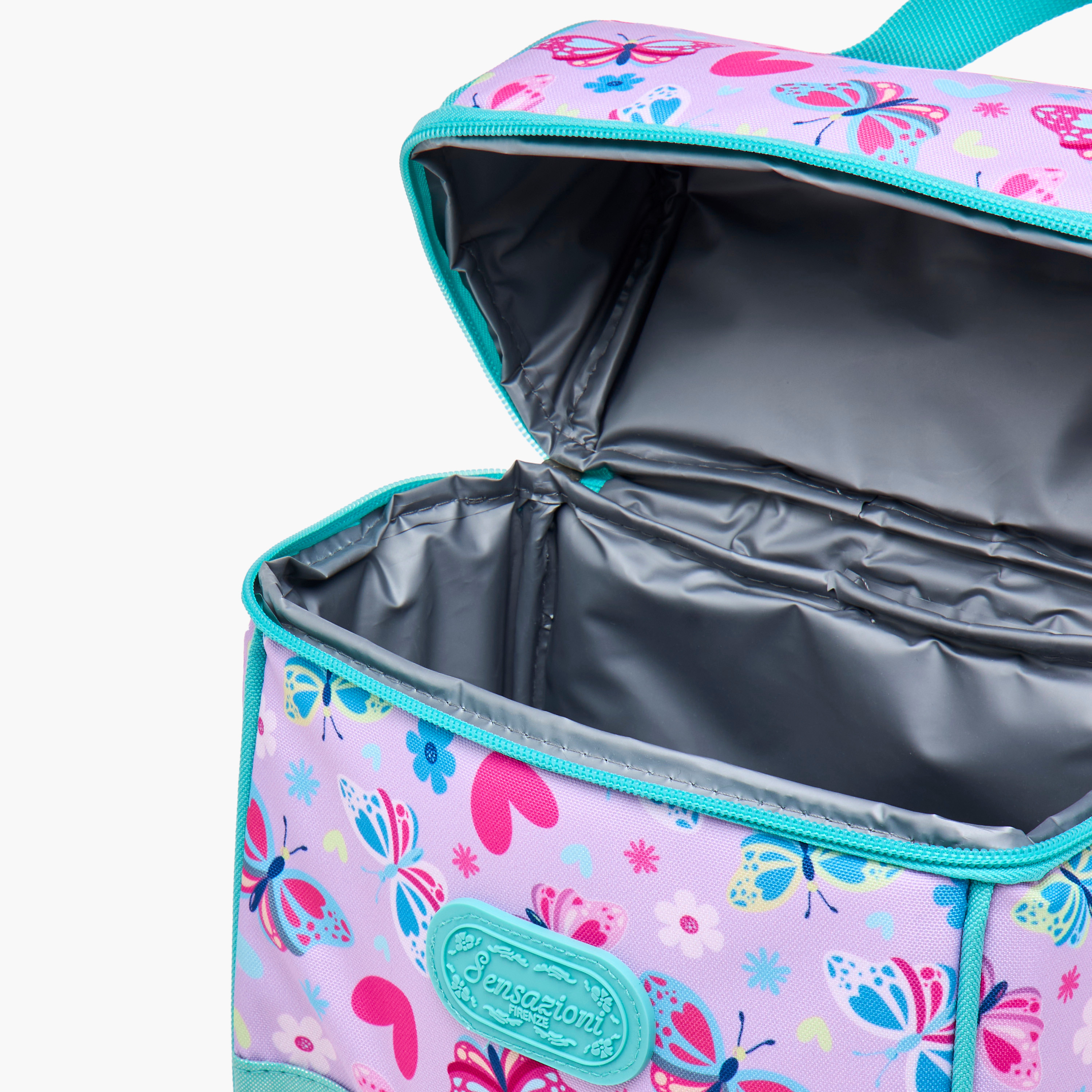 Sensazioni Butterfly Print Lunch Bag with Zip Closure-school-lunchessentials-lunchbags-image-8
