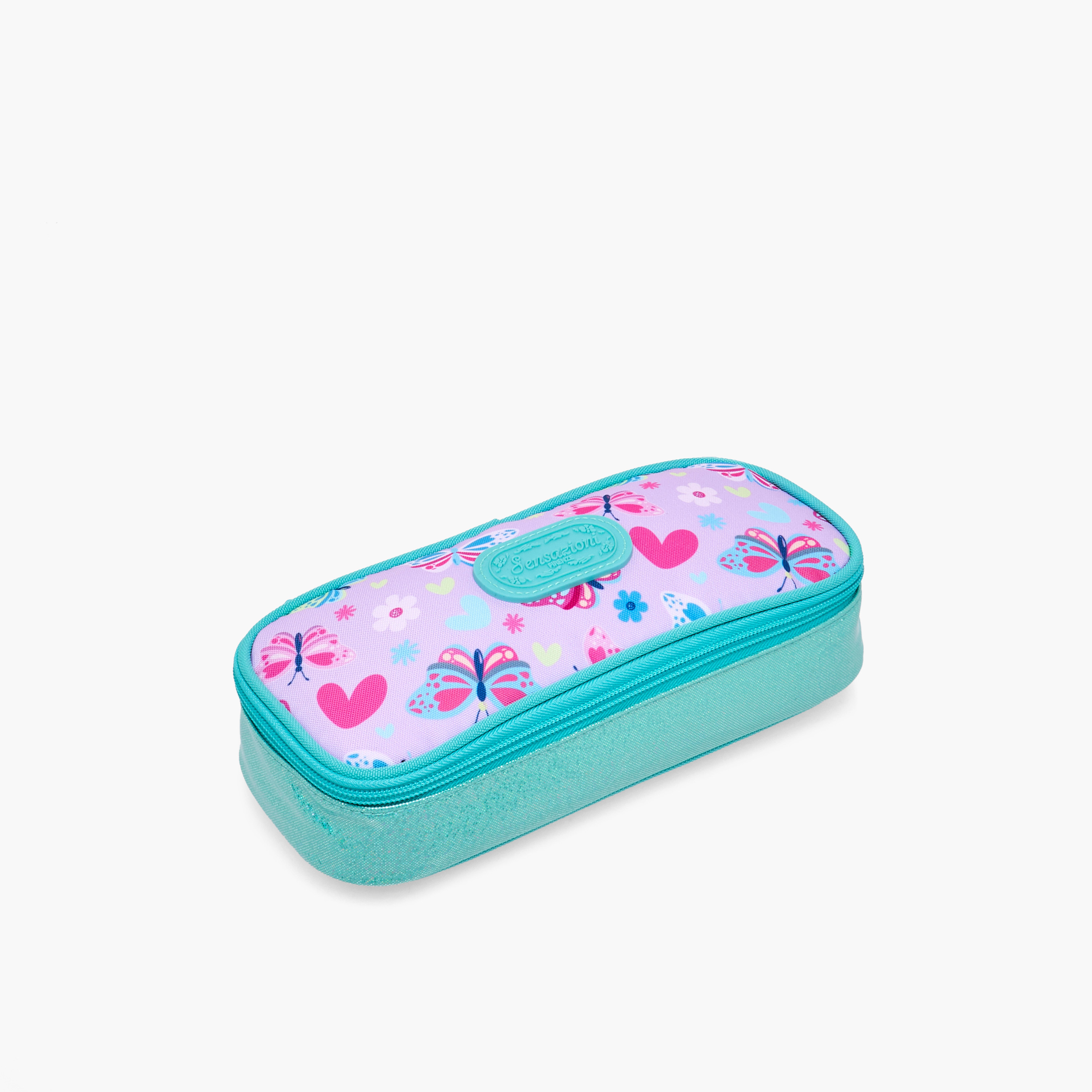Sensazioni Butterfly Print Pencil Case with Zip Closure-school-stationery-pencilcases-image-2