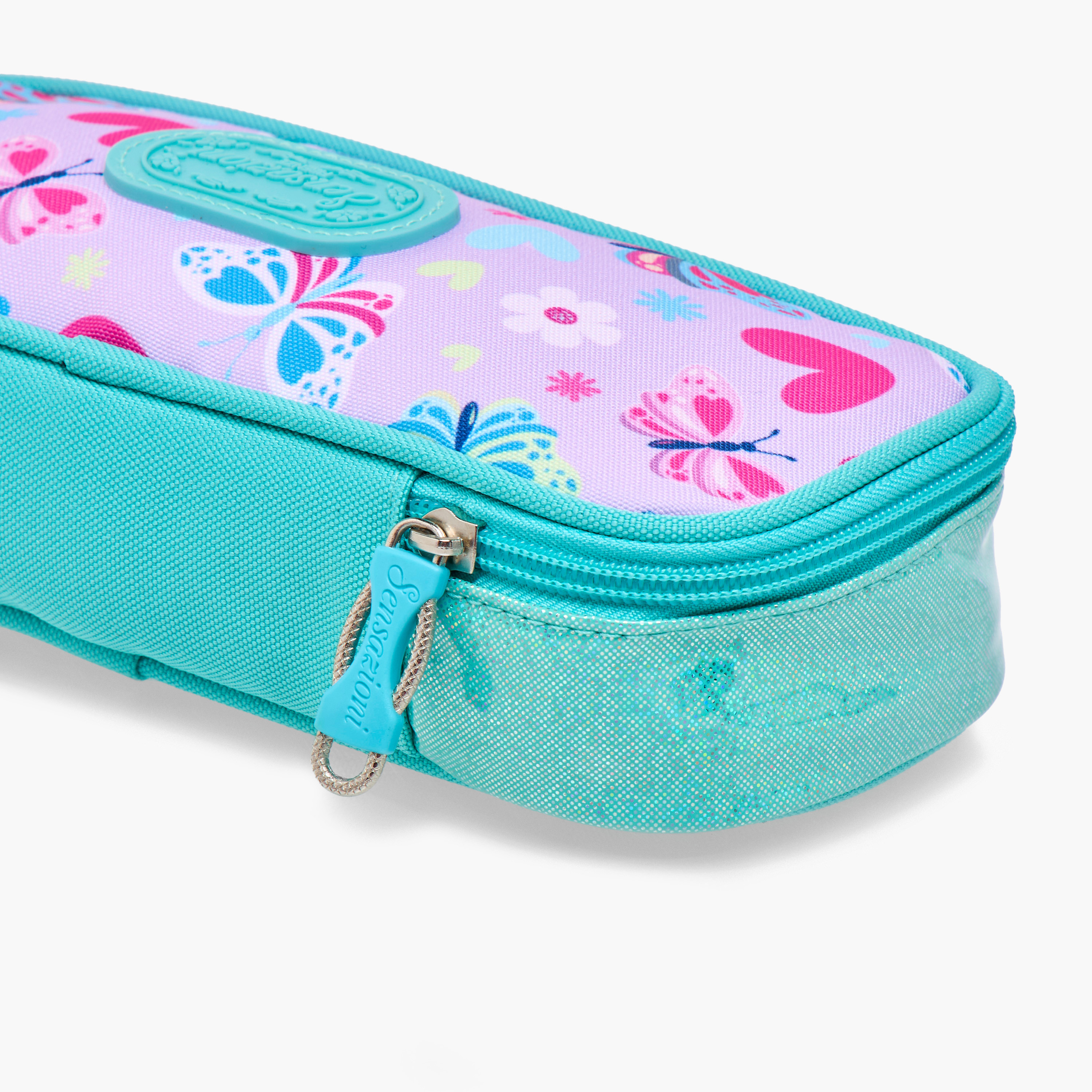 Sensazioni Butterfly Print Pencil Case with Zip Closure-school-stationery-pencilcases-image-4