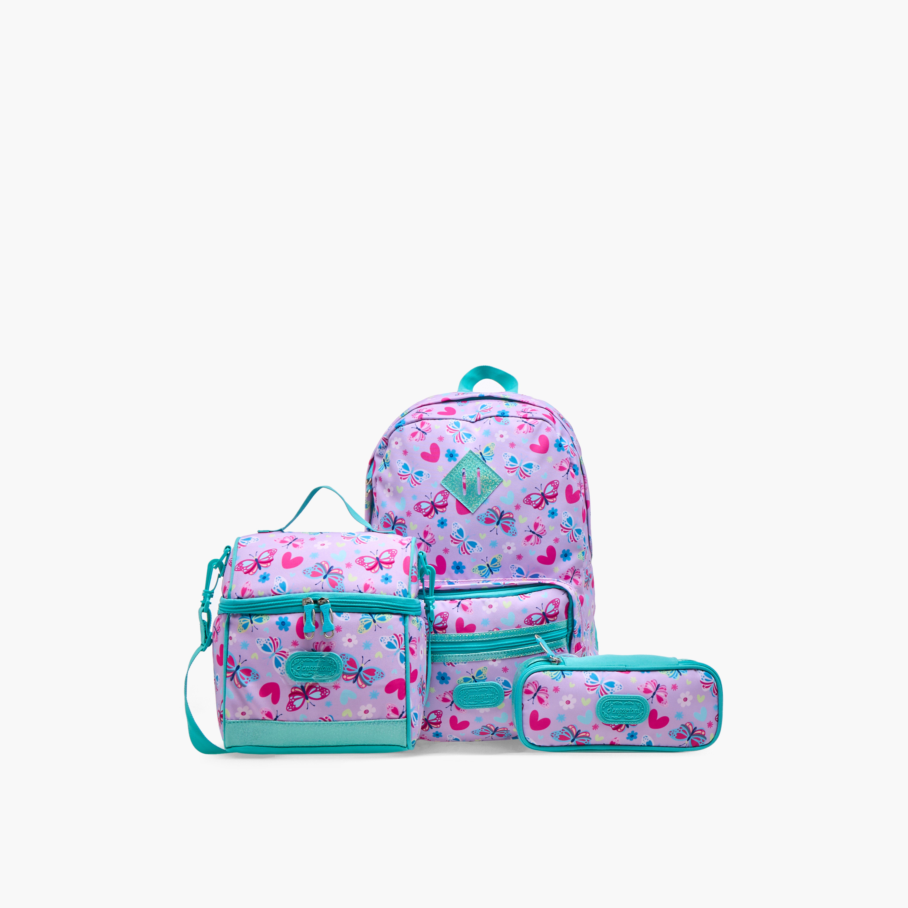 Sensazioni Butterfly Print Pencil Case with Zip Closure-school-stationery-pencilcases-image-7