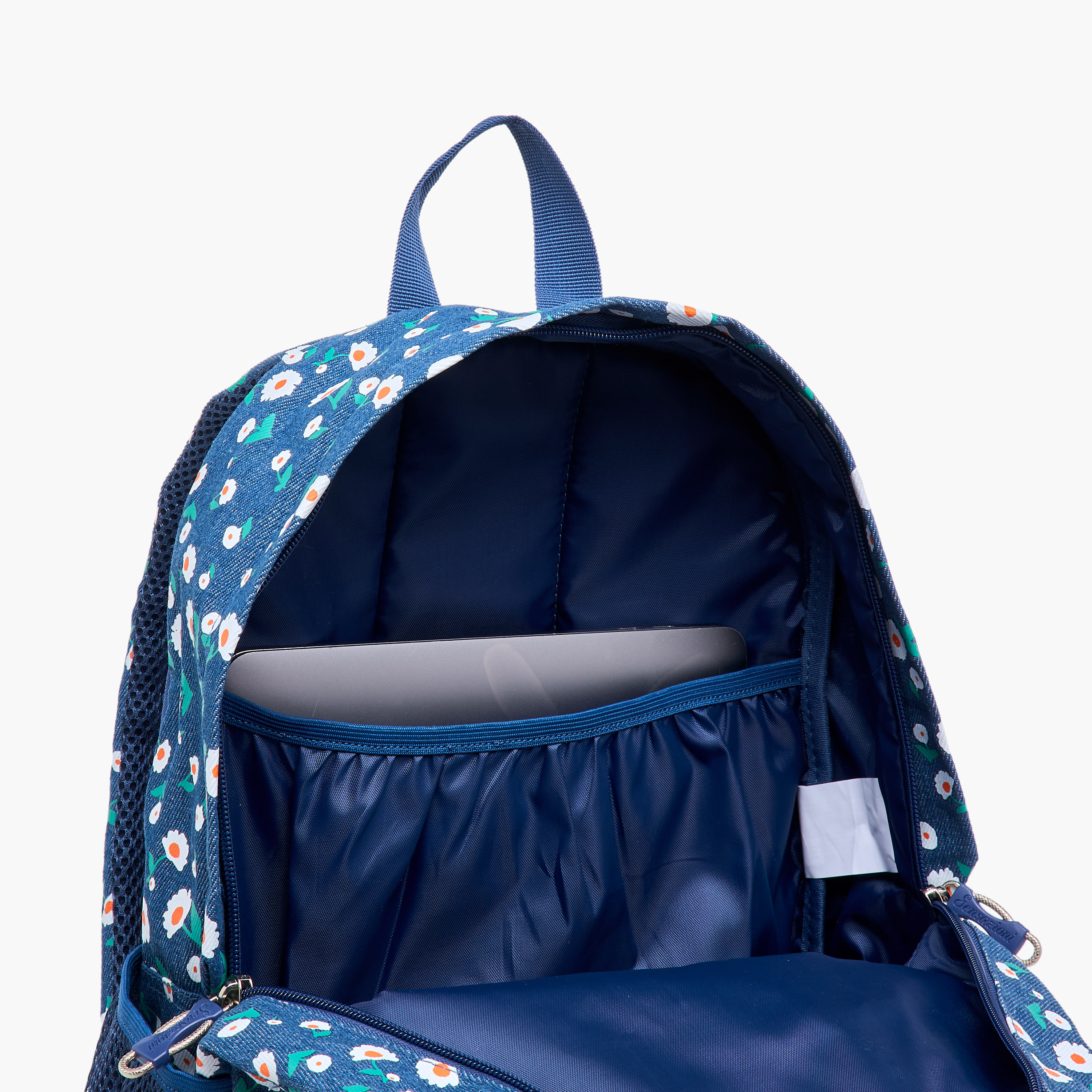 Sensazioni Floral Print Backpack with Adjustable Straps and Zip Closure - 30x15x45 cms-school-bagsandbackpacks-backpacks-image-10