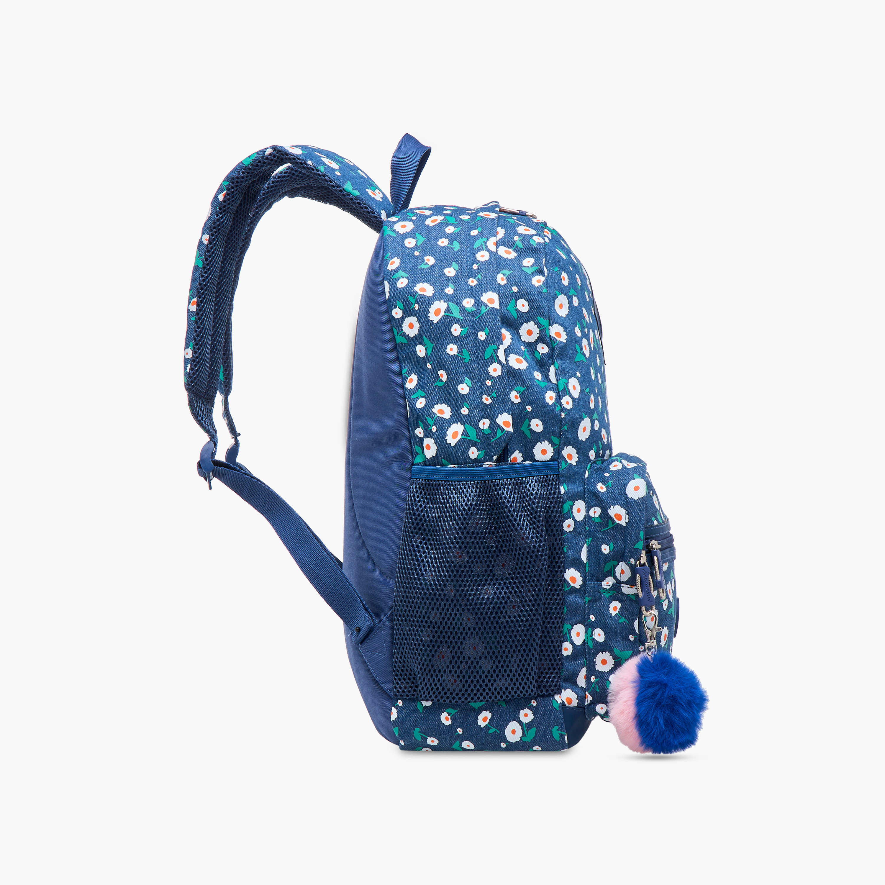 Sensazioni Floral Print Backpack with Adjustable Straps and Zip Closure - 30x15x45 cms-school-bagsandbackpacks-backpacks-image-3