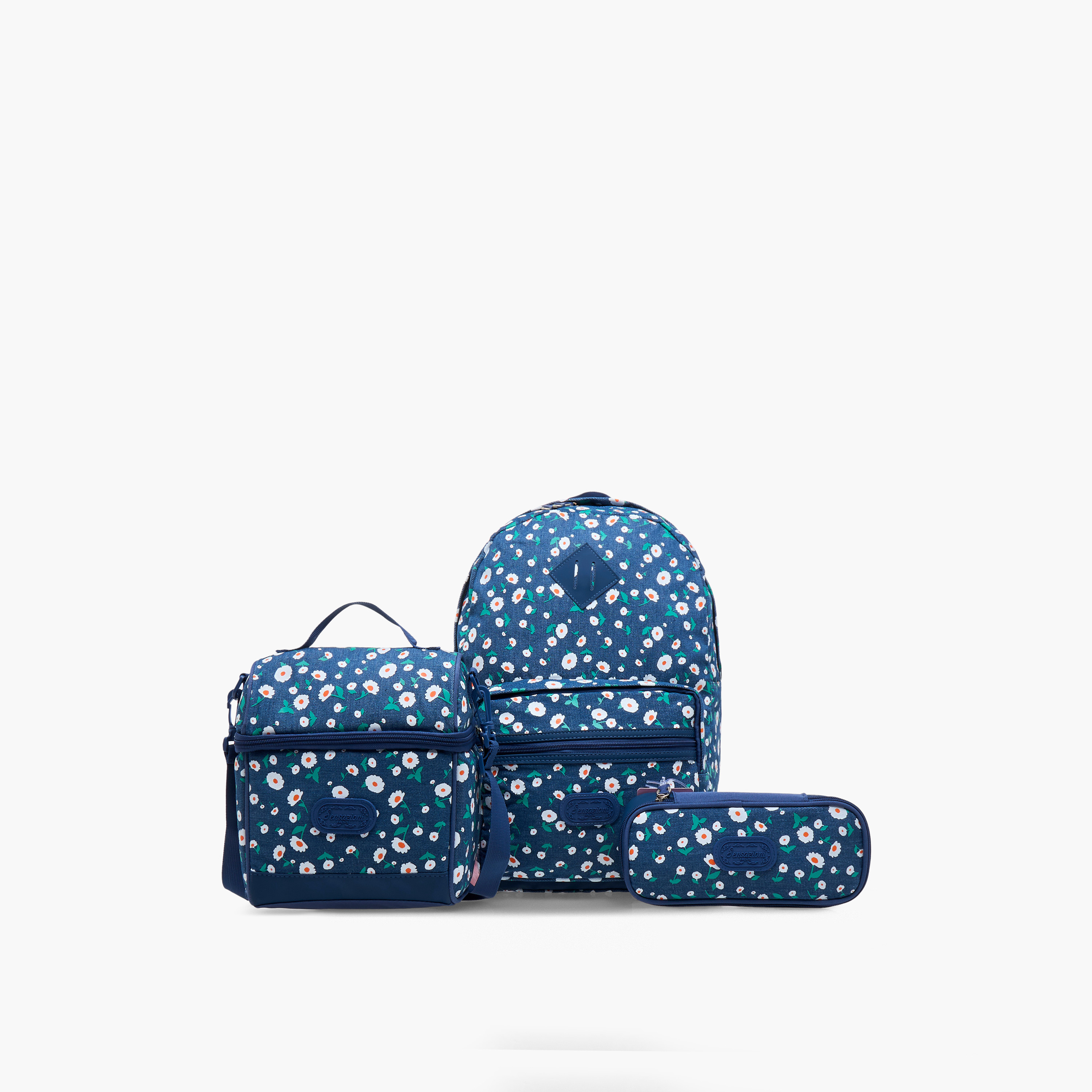 Sensazioni Floral Print Lunch Bag with Adjustable Strap and Zip Closure-school-lunchessentials-lunchbags-image-9